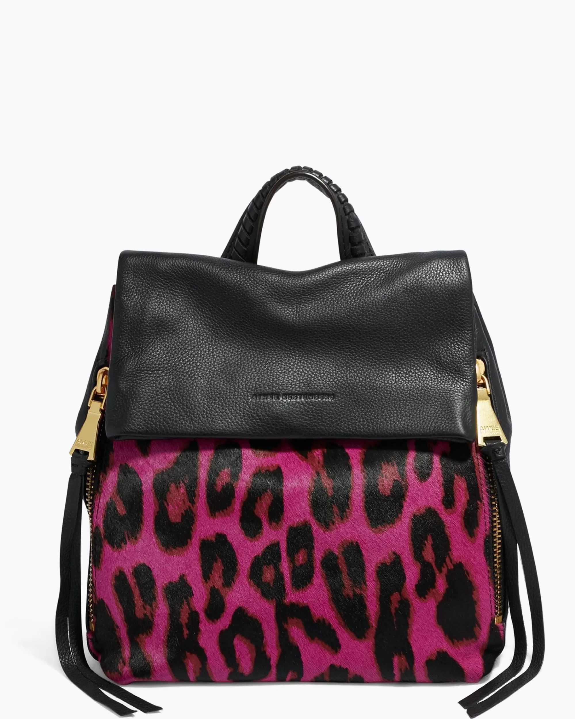 Aimee Kestenberg Backpacks-Bali Backpack Fuchsia Cheetah Haircalf