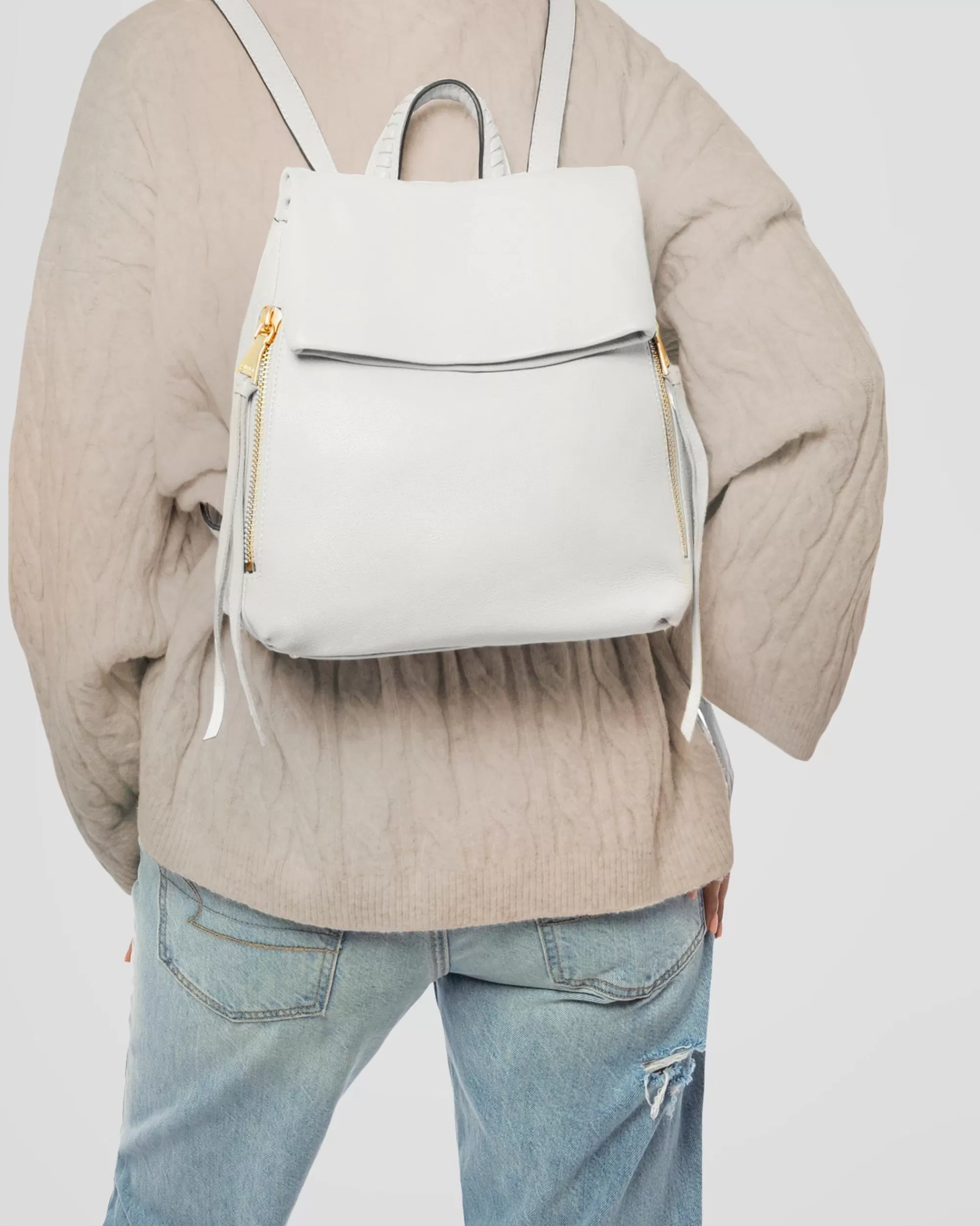 Aimee Kestenberg Backpacks-Bali Backpack Cloud With Shiny Gold