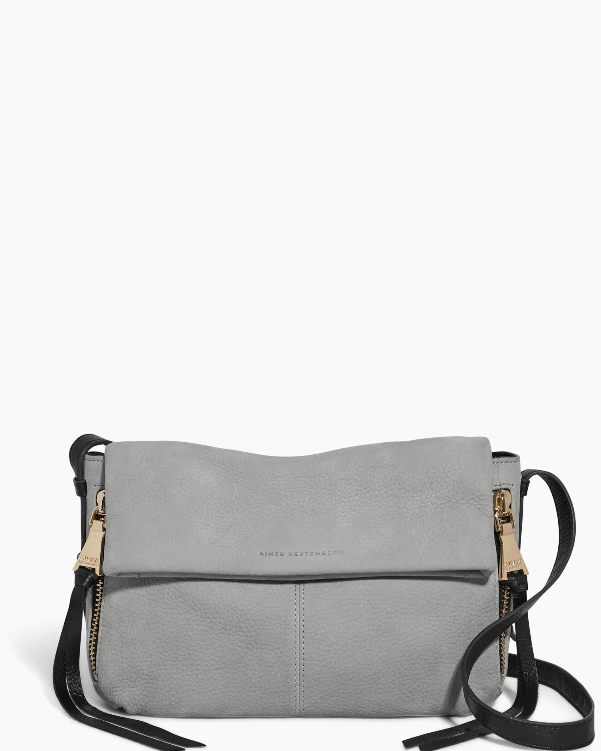Aimee Kestenberg Crossbody Bags-Bali Crossbody Cool Grey/Black Nubuck