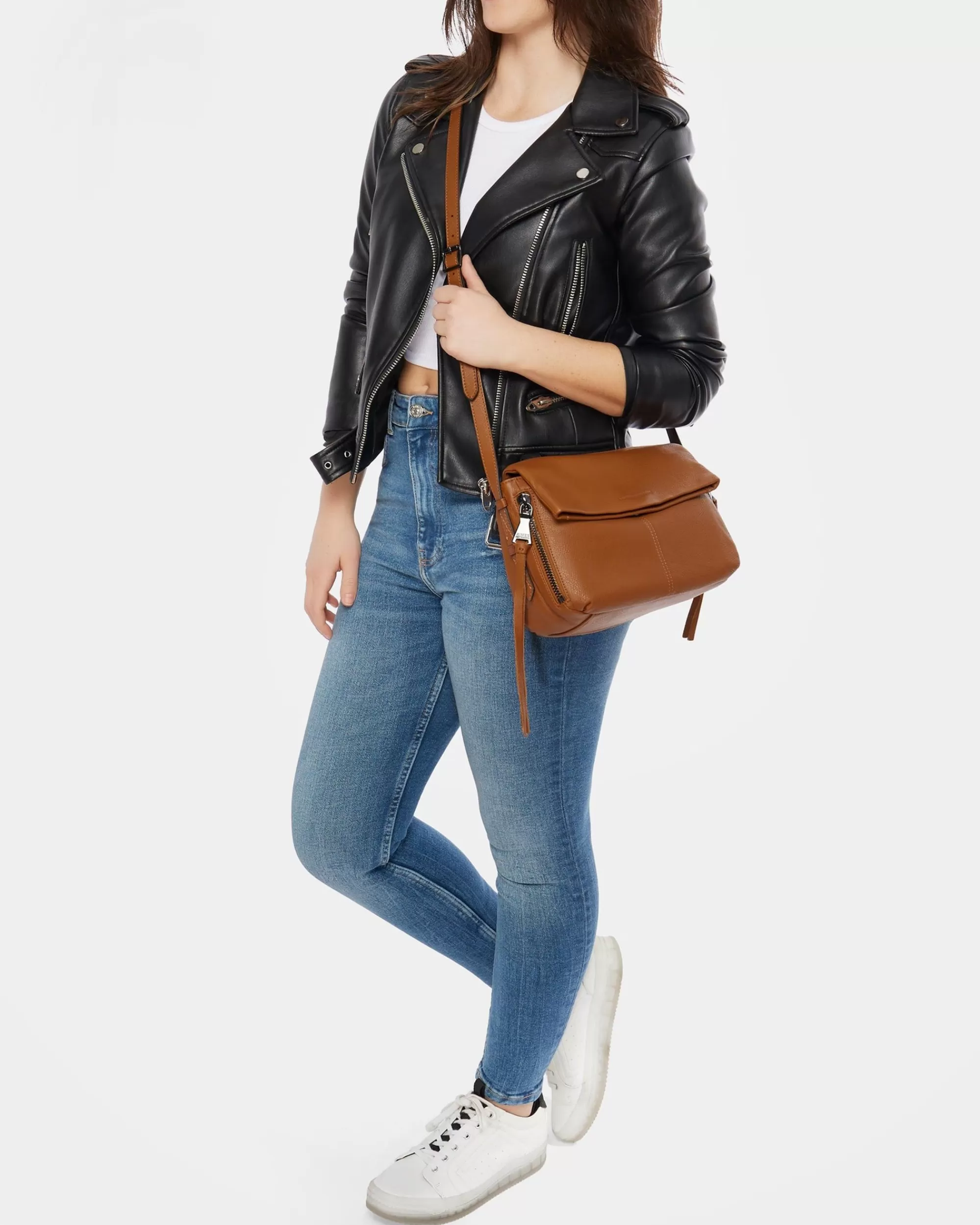 Aimee Kestenberg Crossbody Bags-Bali Crossbody Chestnut With Gunmetal