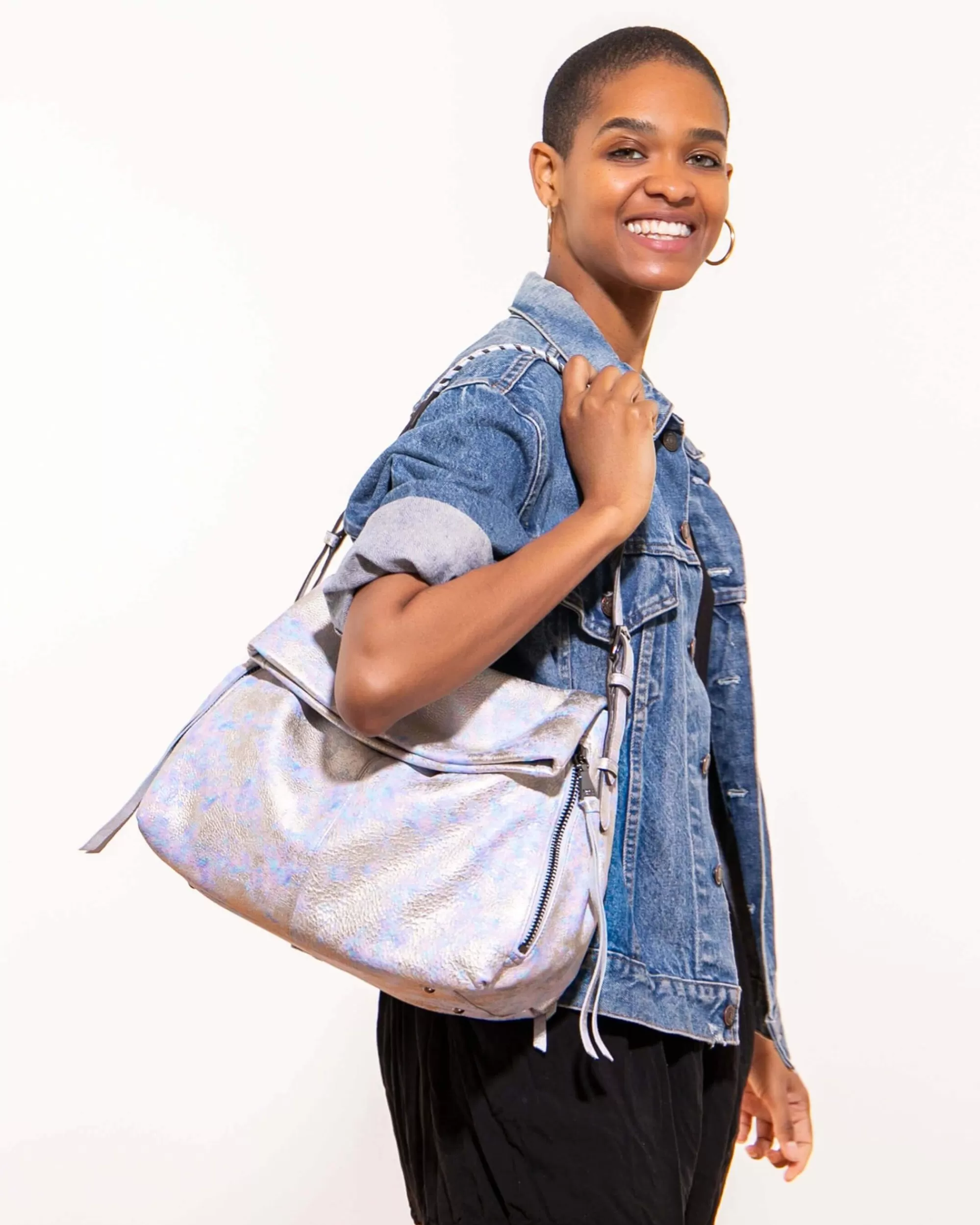 Aimee Kestenberg Hobos-Bali Hobo Opal Distressed Metallic