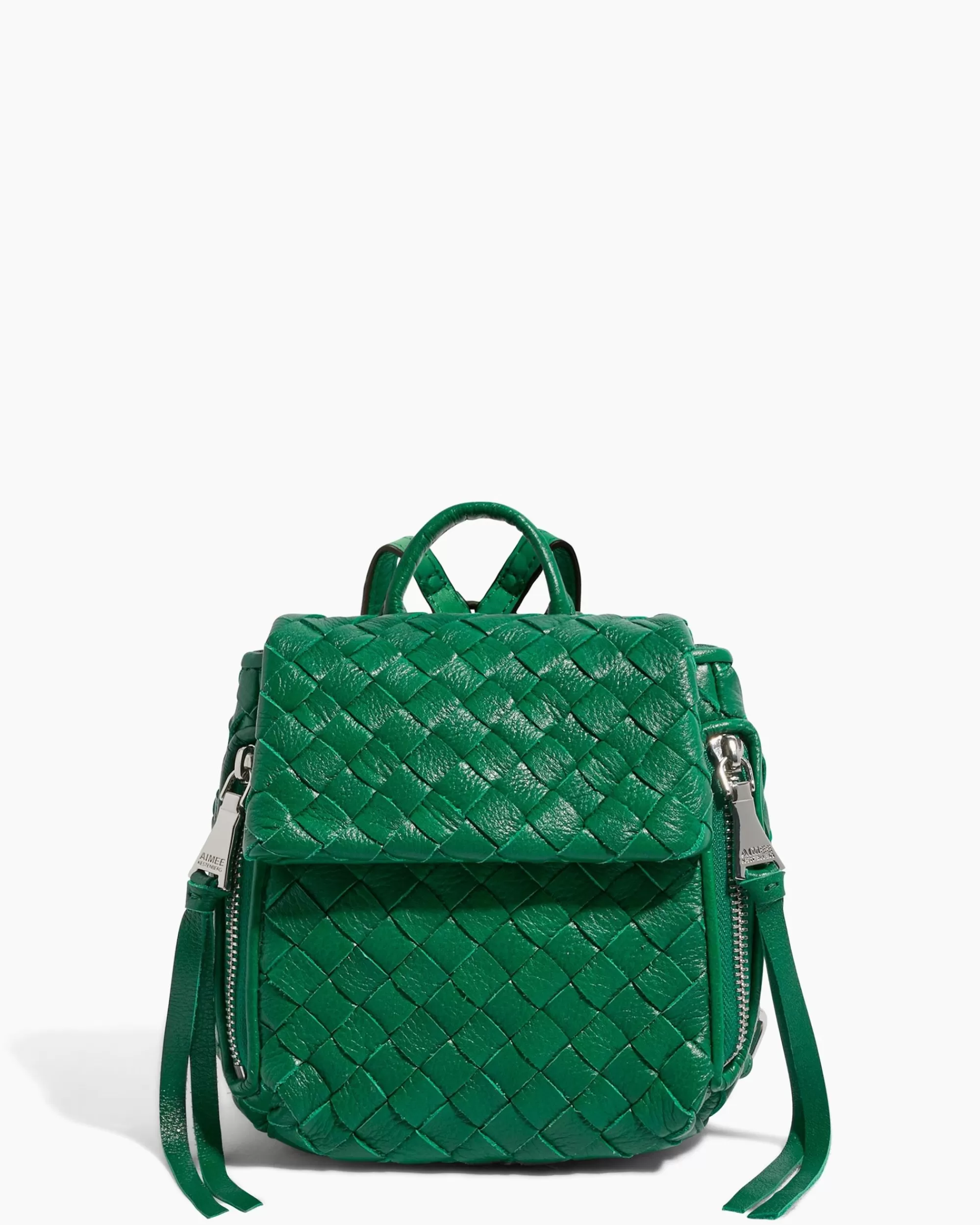 Aimee Kestenberg Backpacks-Bali Mini Backpack Kelly Green Woven