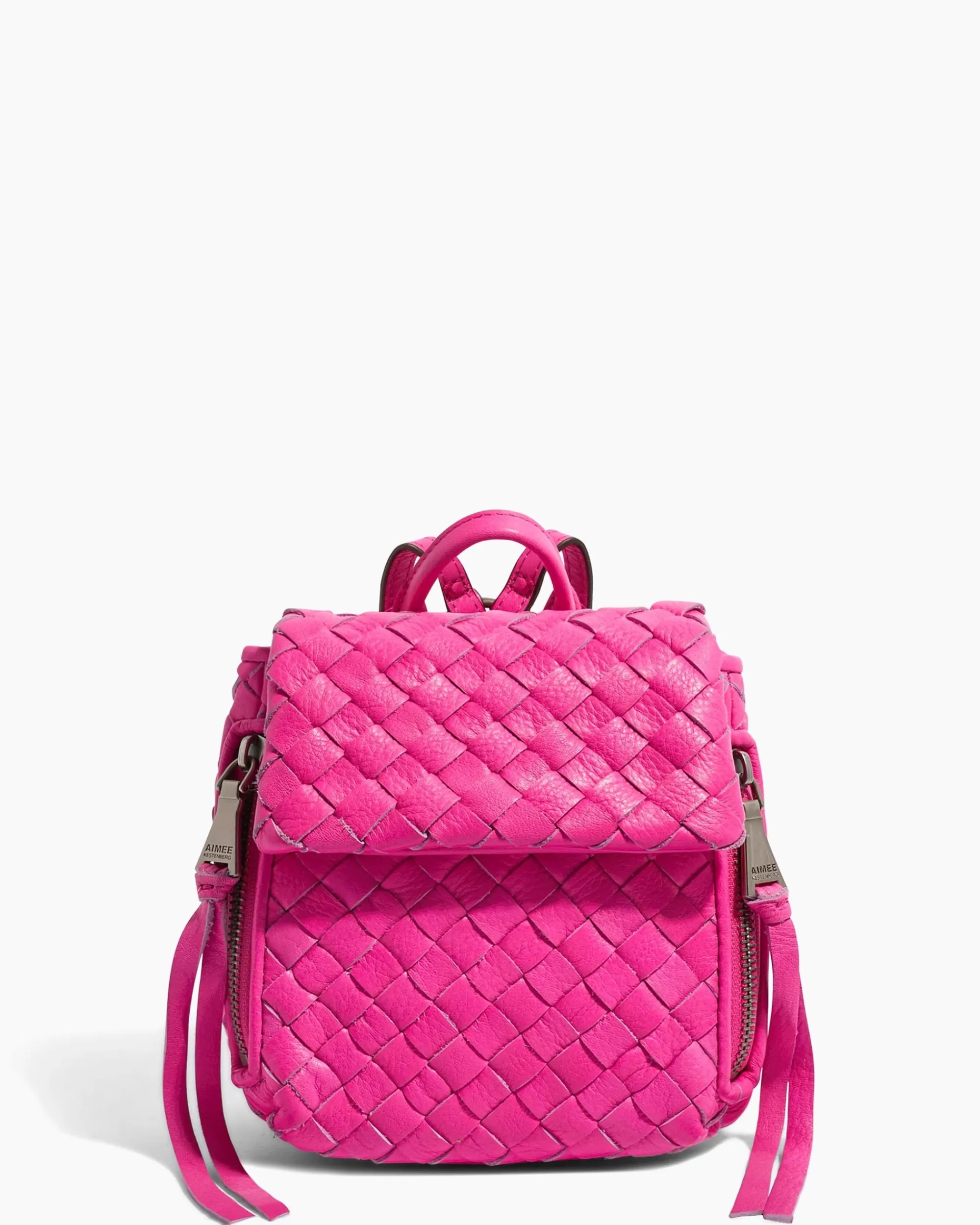 Aimee Kestenberg Backpacks-Bali Mini Backpack Hot Pink Woven