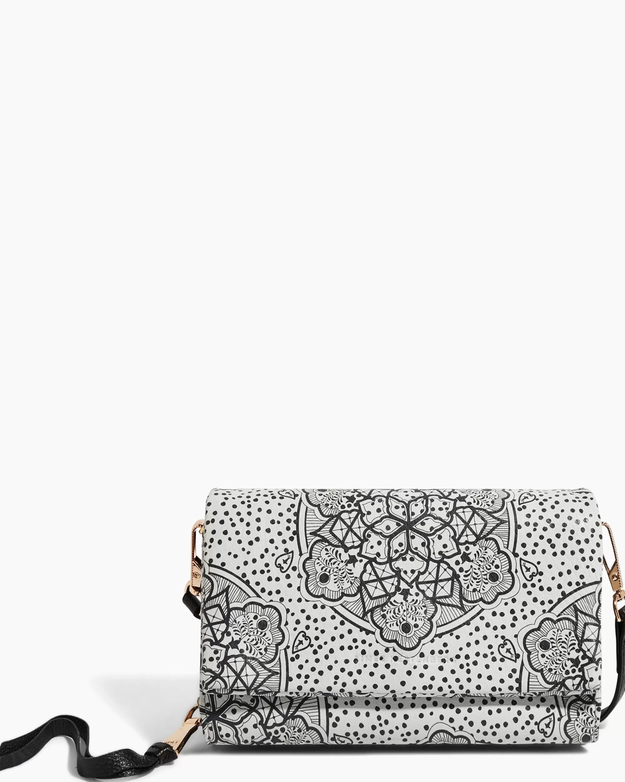 Aimee Kestenberg Crossbody Bags-Bali Wallet Crossbody Black White Ceramic