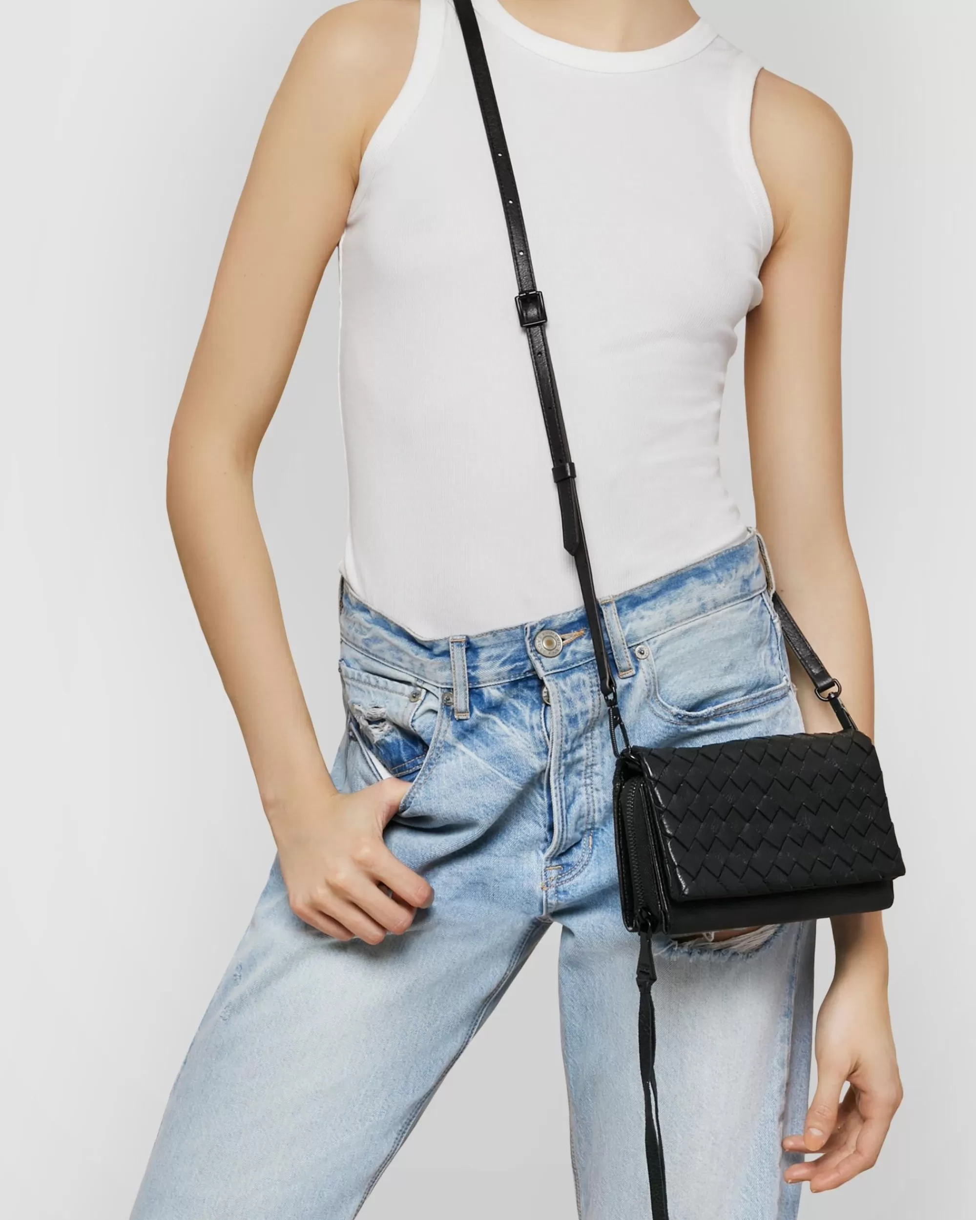 Aimee Kestenberg Crossbody Bags-Bali Wallet Crossbody Black Woven