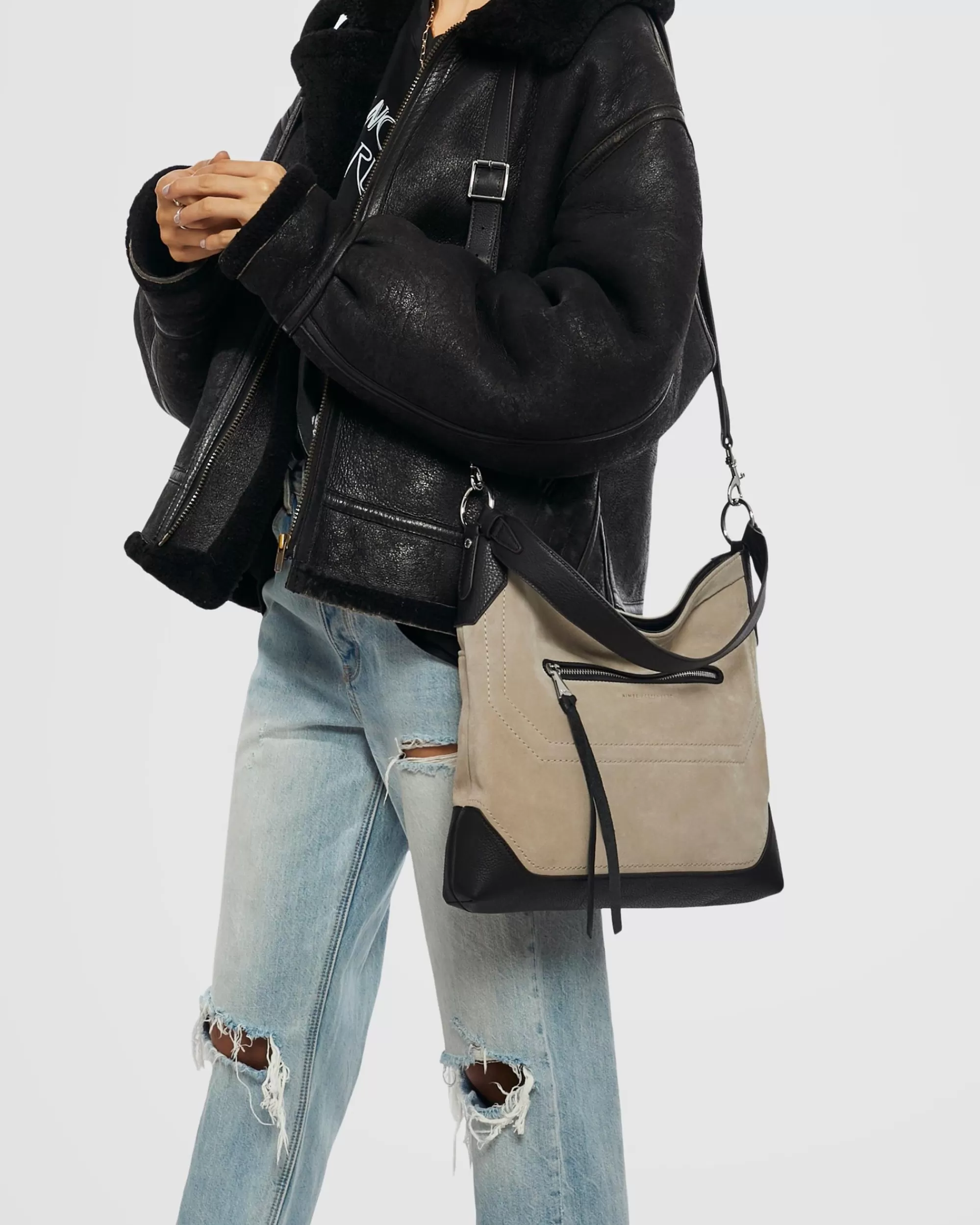 Aimee Kestenberg Shoulder Bags-Bandit Convertible Hobo Oat