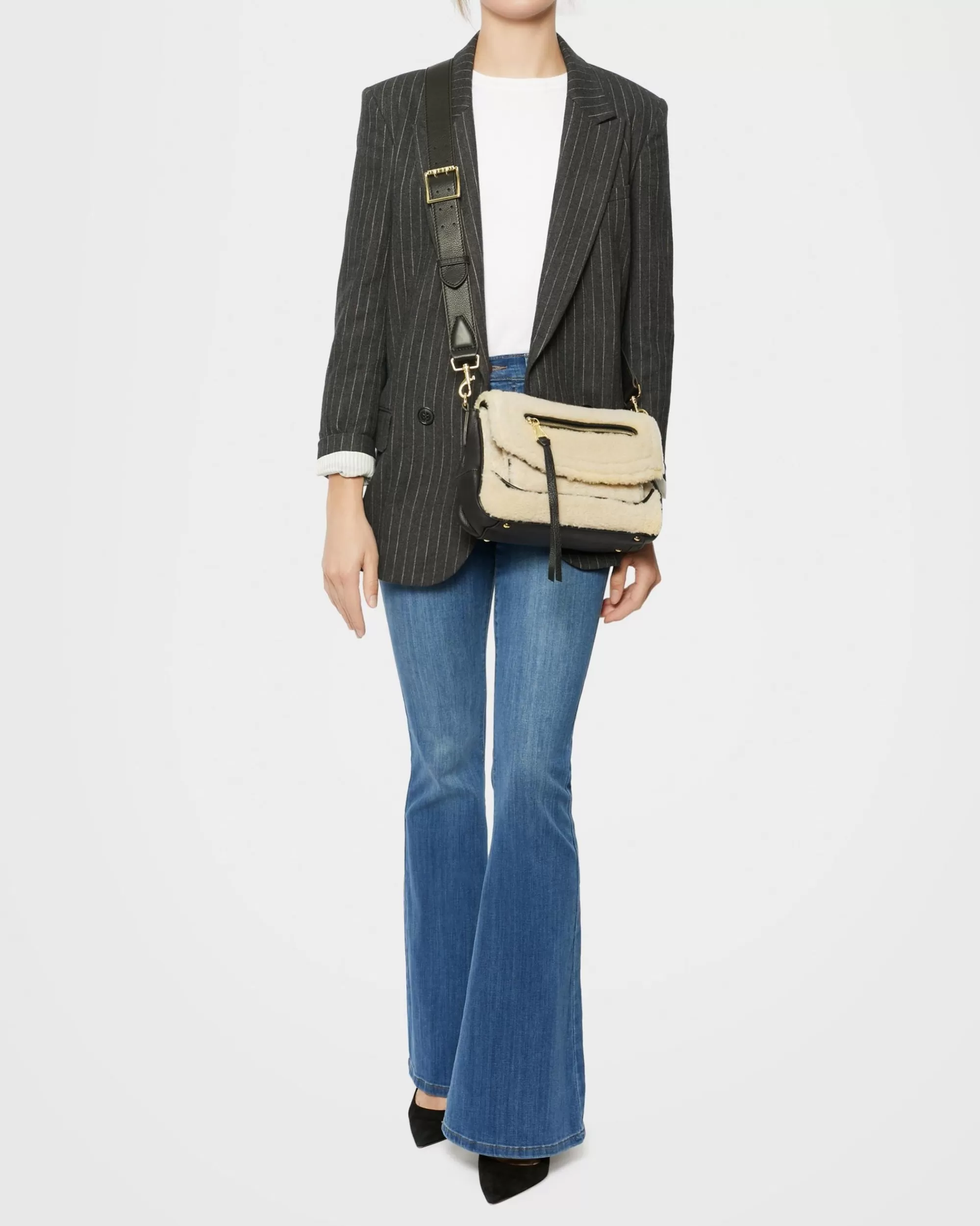 Aimee Kestenberg Crossbody Bags-Bandit Crossbody Natural Shearling