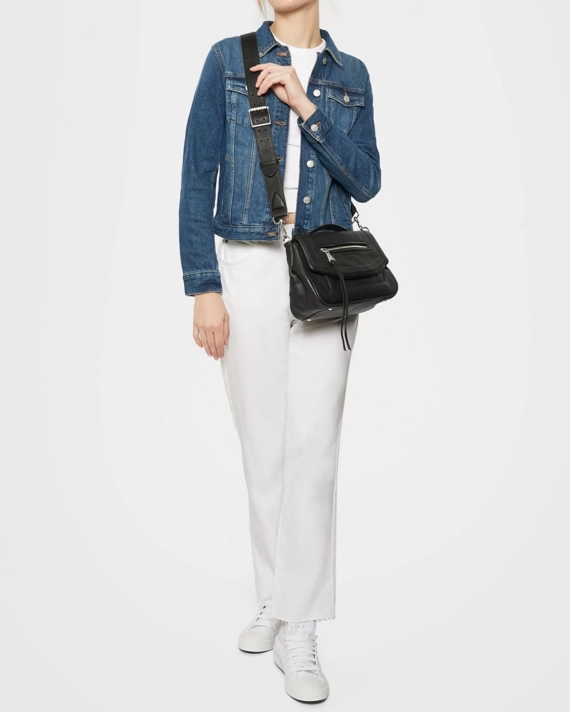 Aimee Kestenberg Crossbody Bags-Bandit Crossbody Black With Silver