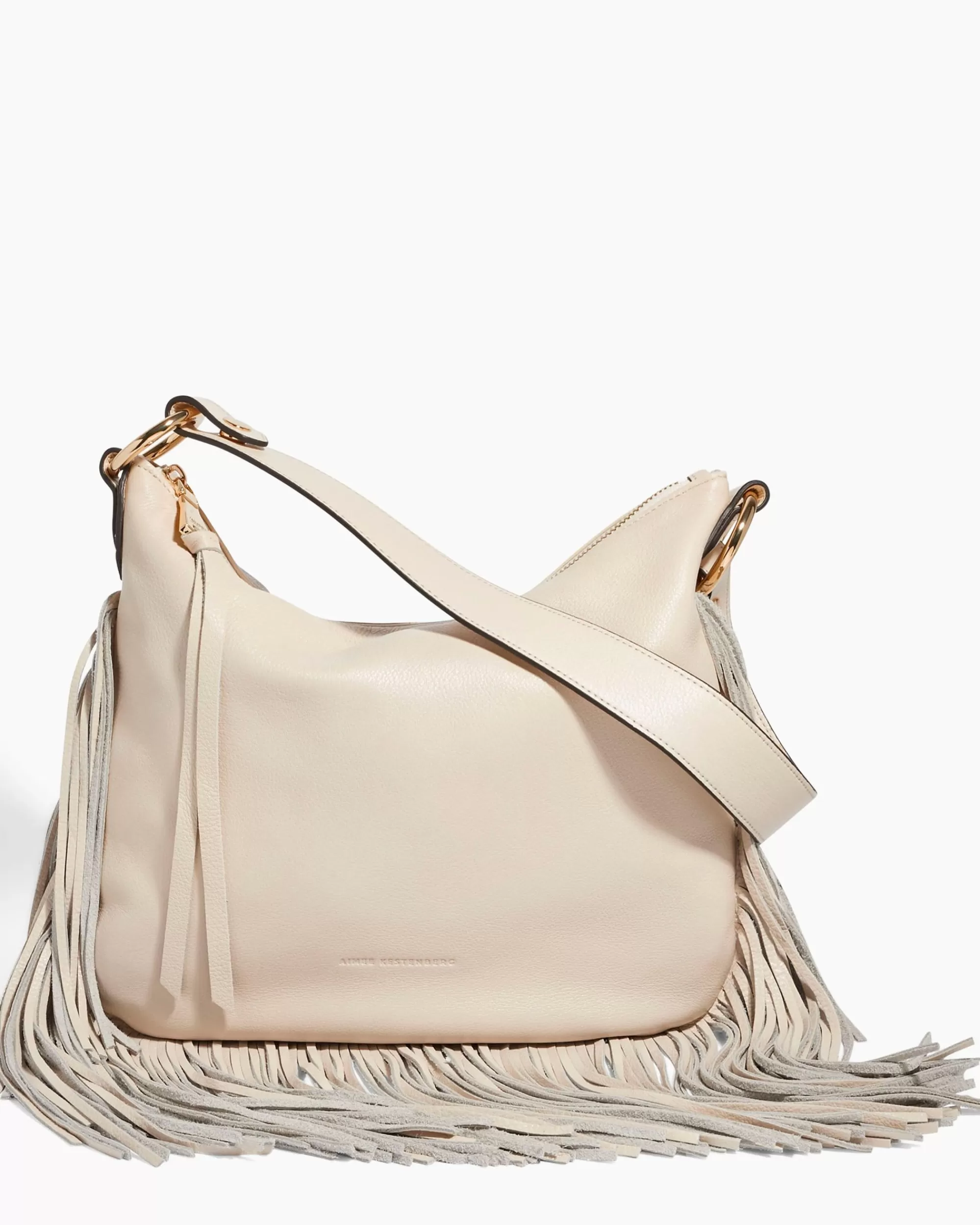 Aimee Kestenberg Shoulder Bags-Beach Babe Fringe Hobo Sandy