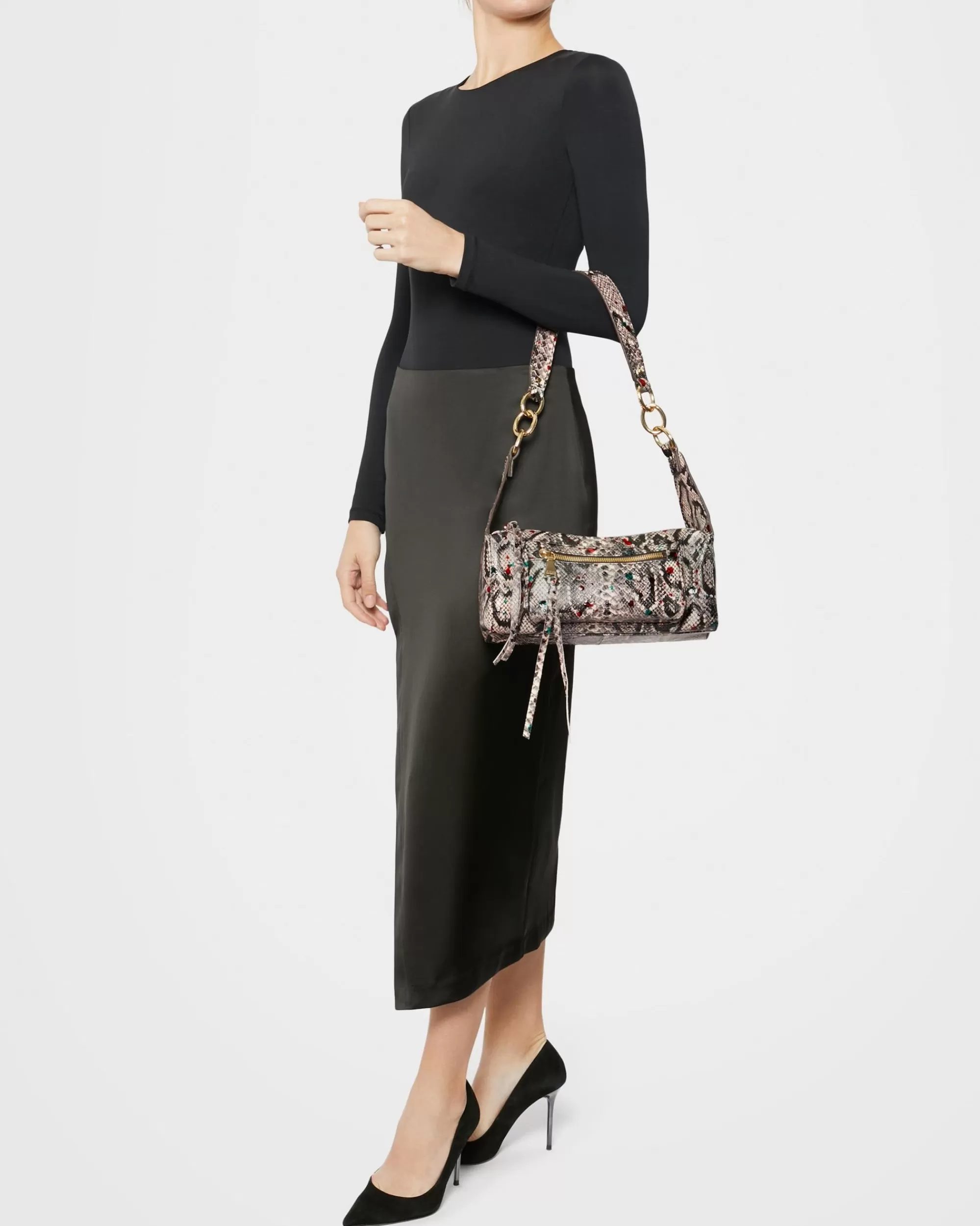 Aimee Kestenberg Satchels-Bleecker Shoulder Painted Snake