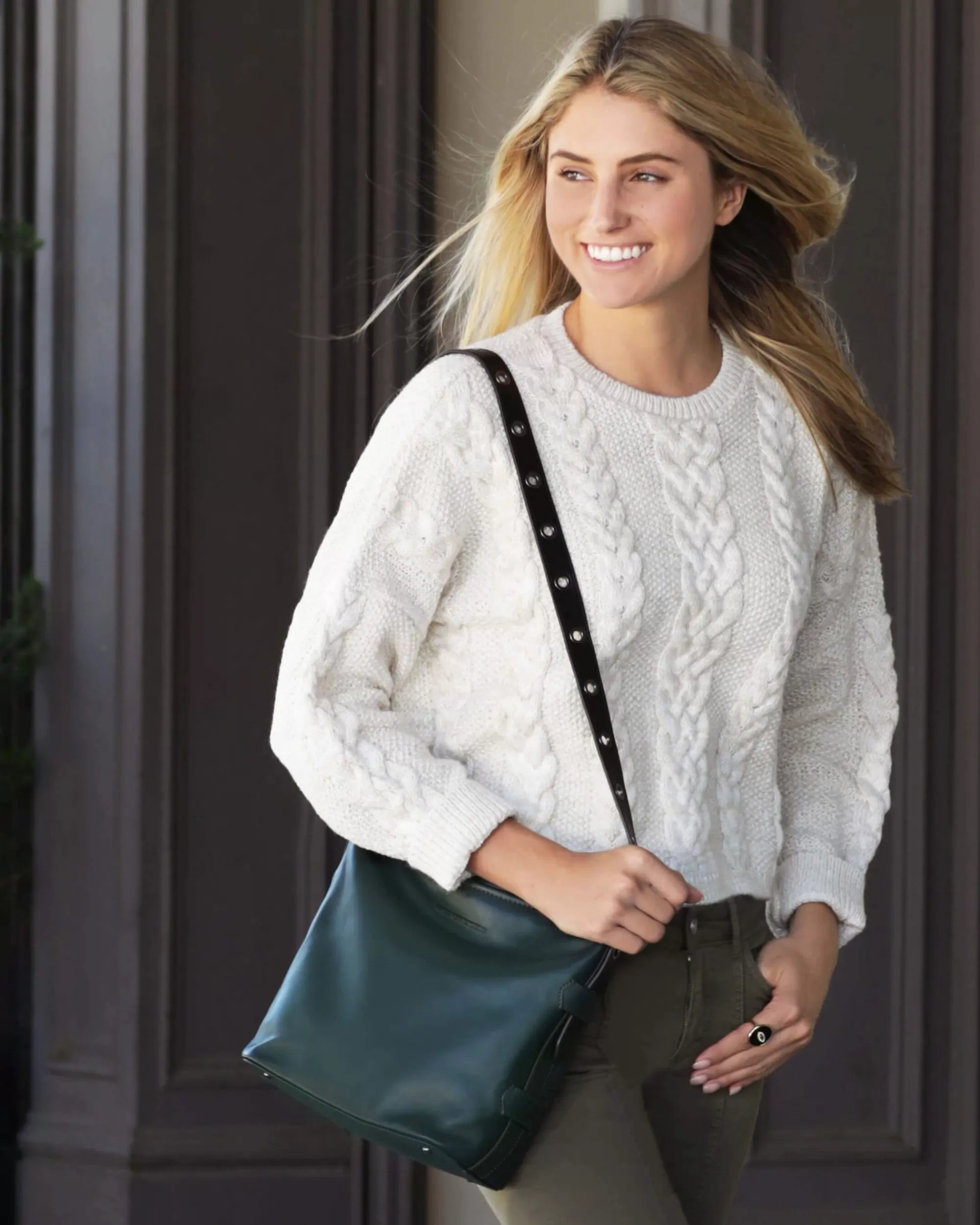 Aimee Kestenberg Hobos-Buckle Up Bucket Hobo Majestic Green