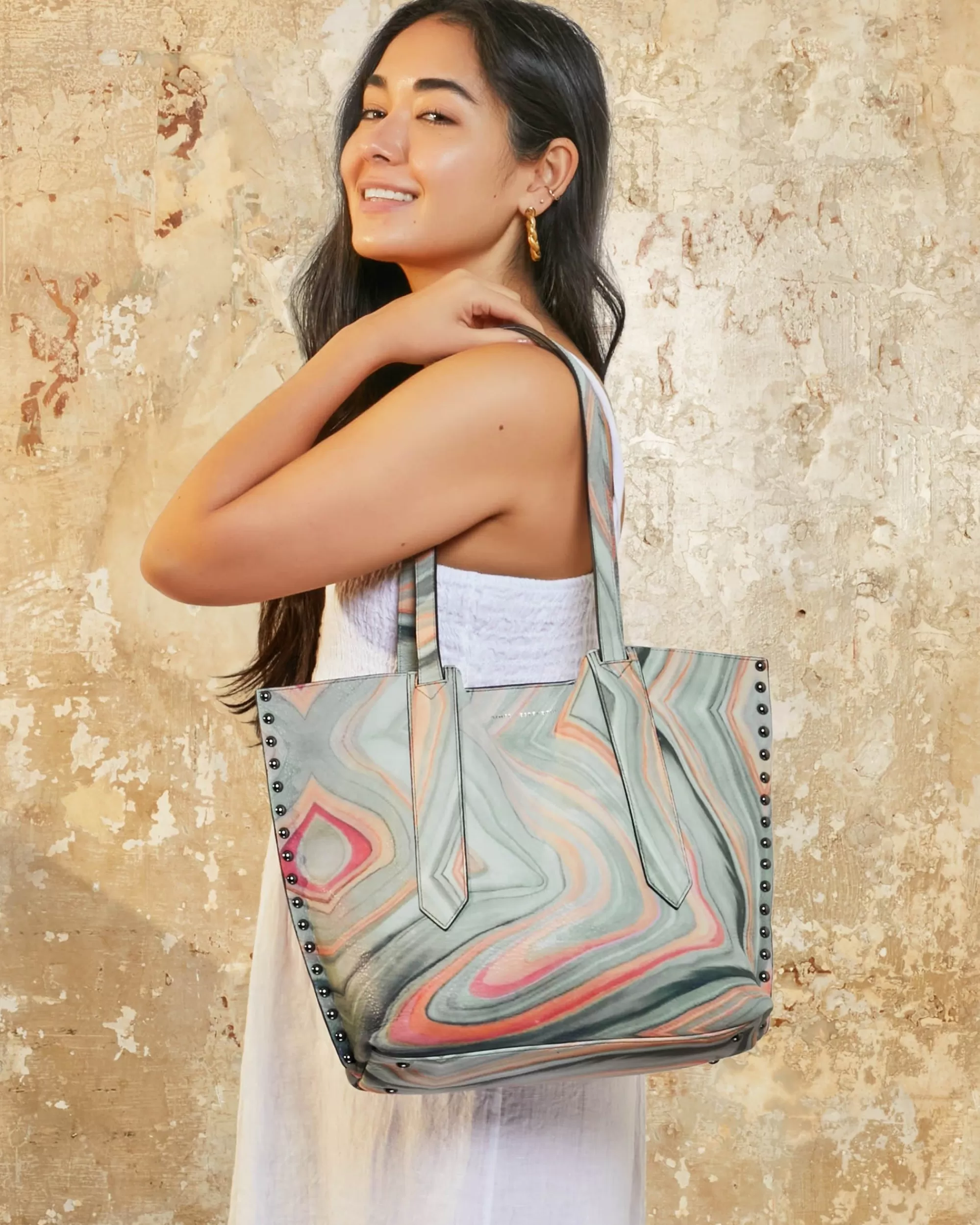 Aimee Kestenberg Tote Bags-Busy Bee Unlined Tote Sahara
