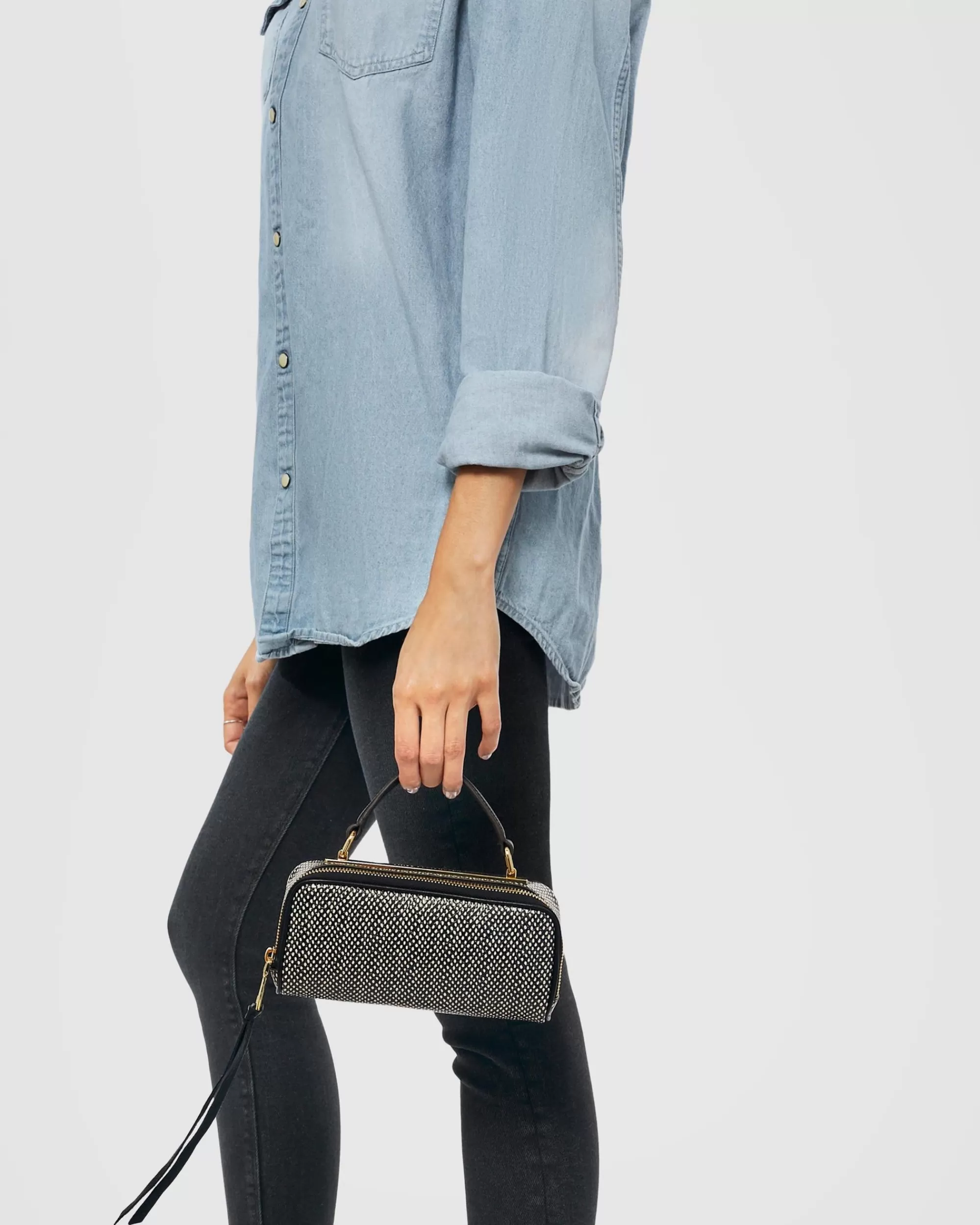Aimee Kestenberg Crossbody Bags-Catwalk Top Handle Dotted Lizard