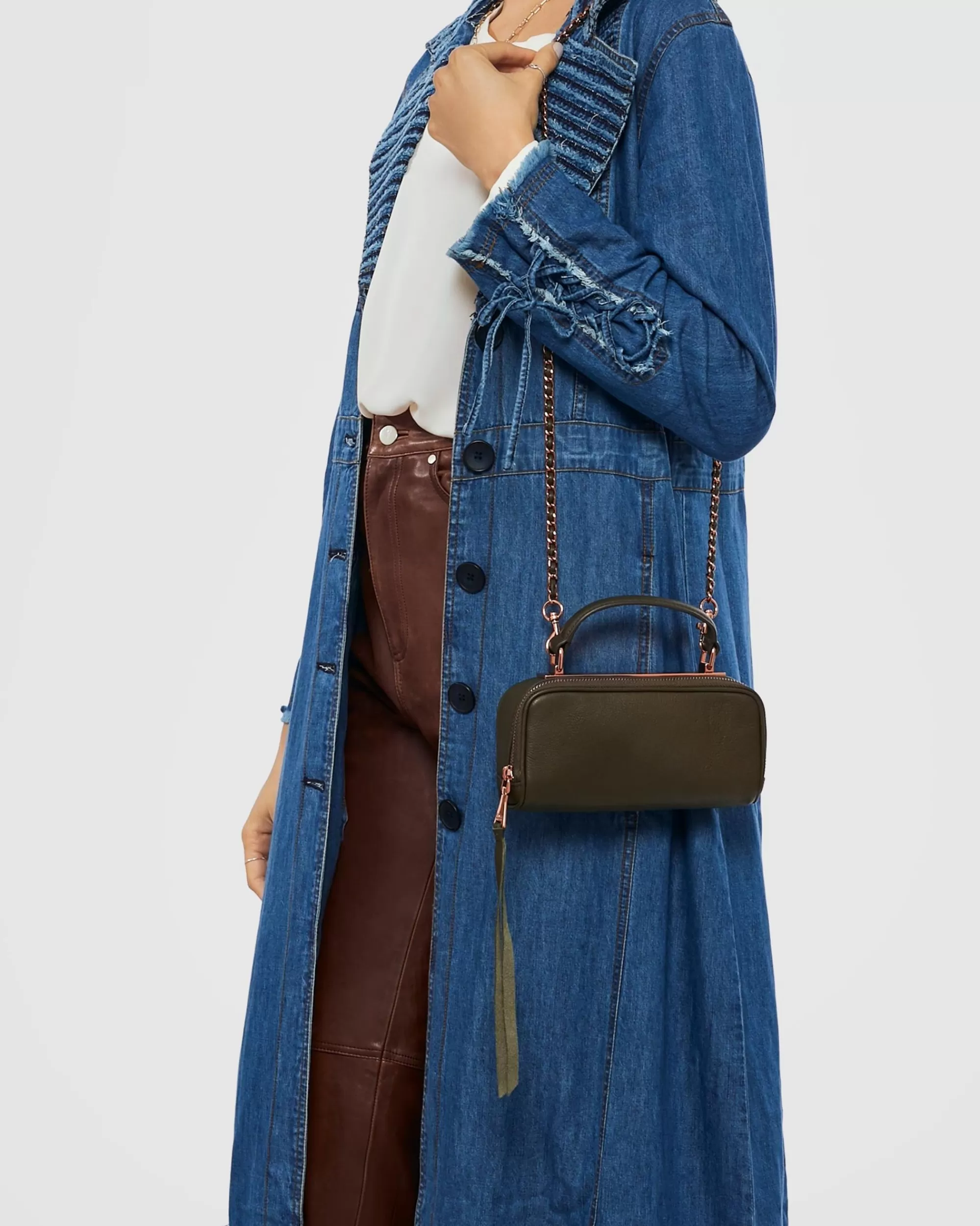 Aimee Kestenberg Crossbody Bags-Catwalk Top Handle Forest