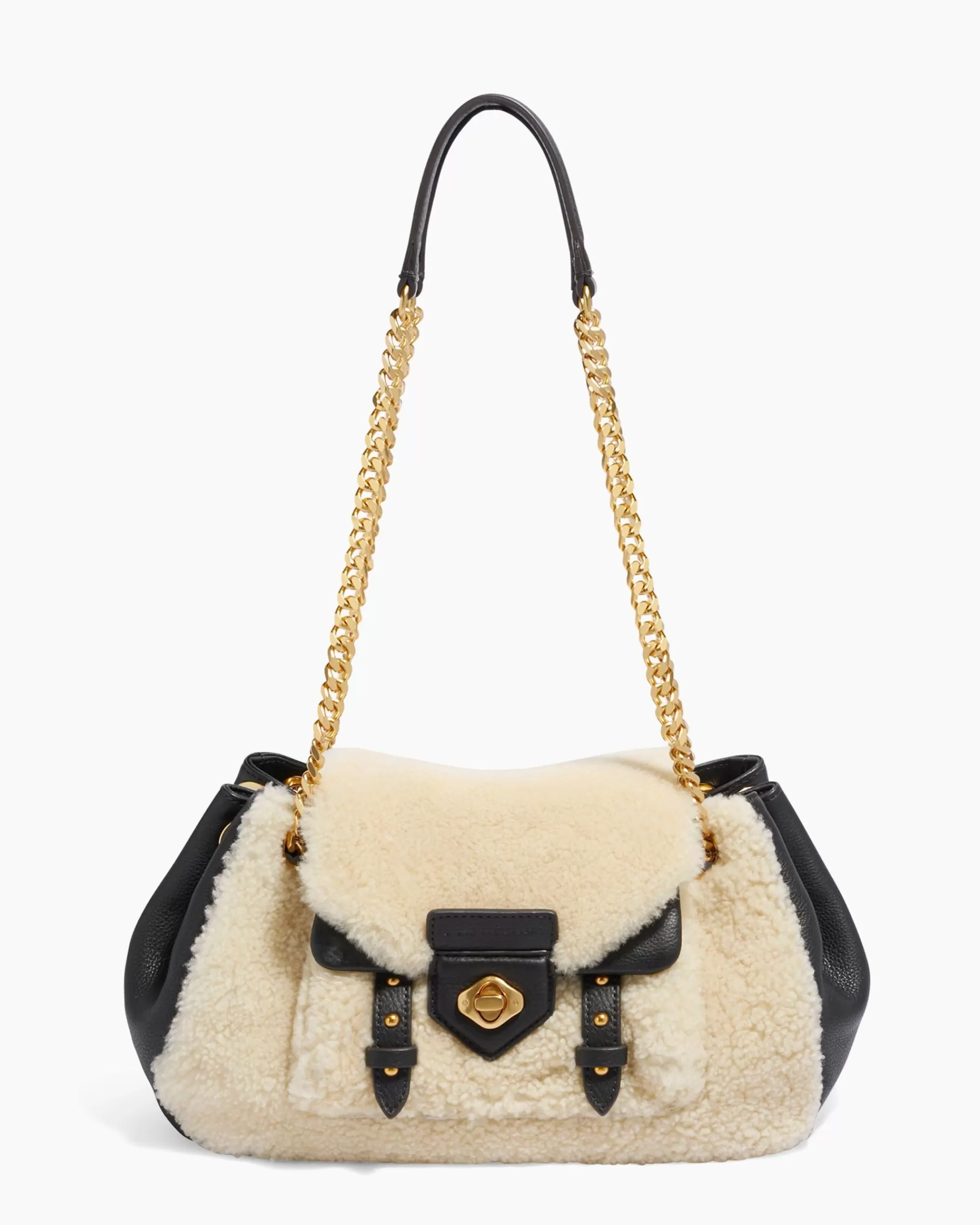 Aimee Kestenberg Satchels-Chain Reaction Novelty Satchel Natural Shearling