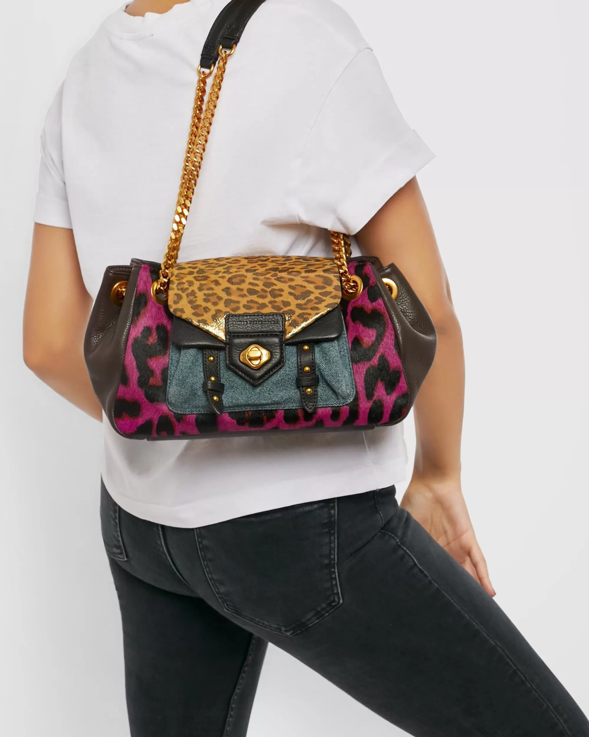 Aimee Kestenberg Satchels-Chain Reaction Novelty Satchel Multi Colorblock