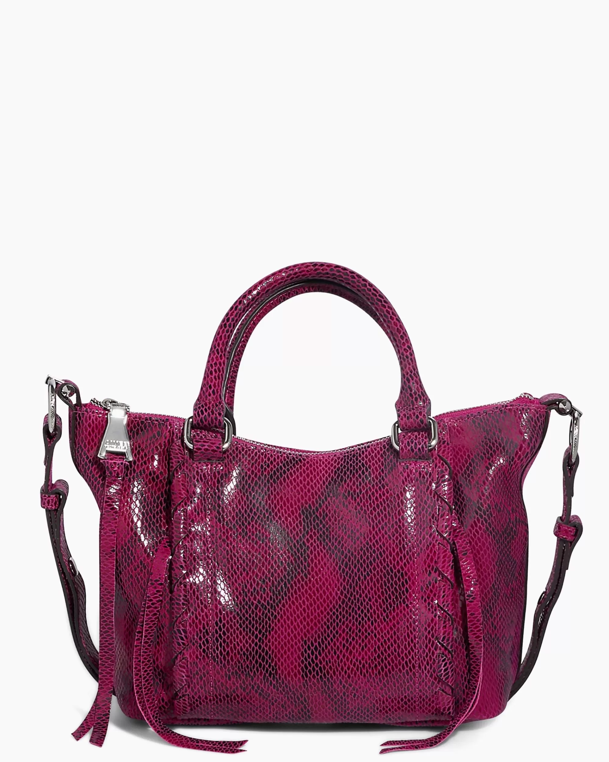 Aimee Kestenberg Crossbody Bags-Chakra Satchel Crossbody Magenta Cobra