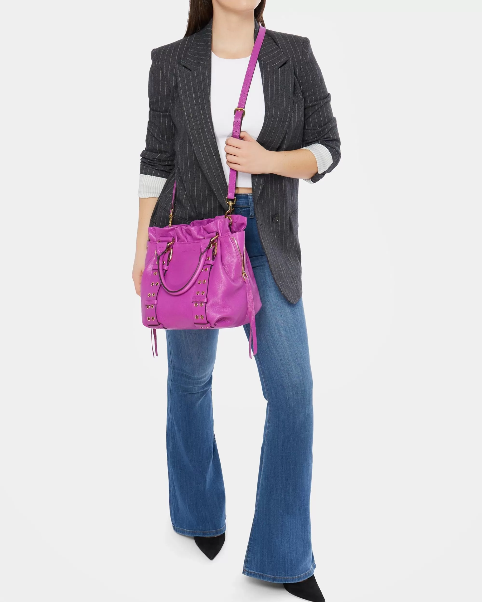Aimee Kestenberg Shoulder Bags-Cooper Convertible Shoulder Fuchsia Vintage