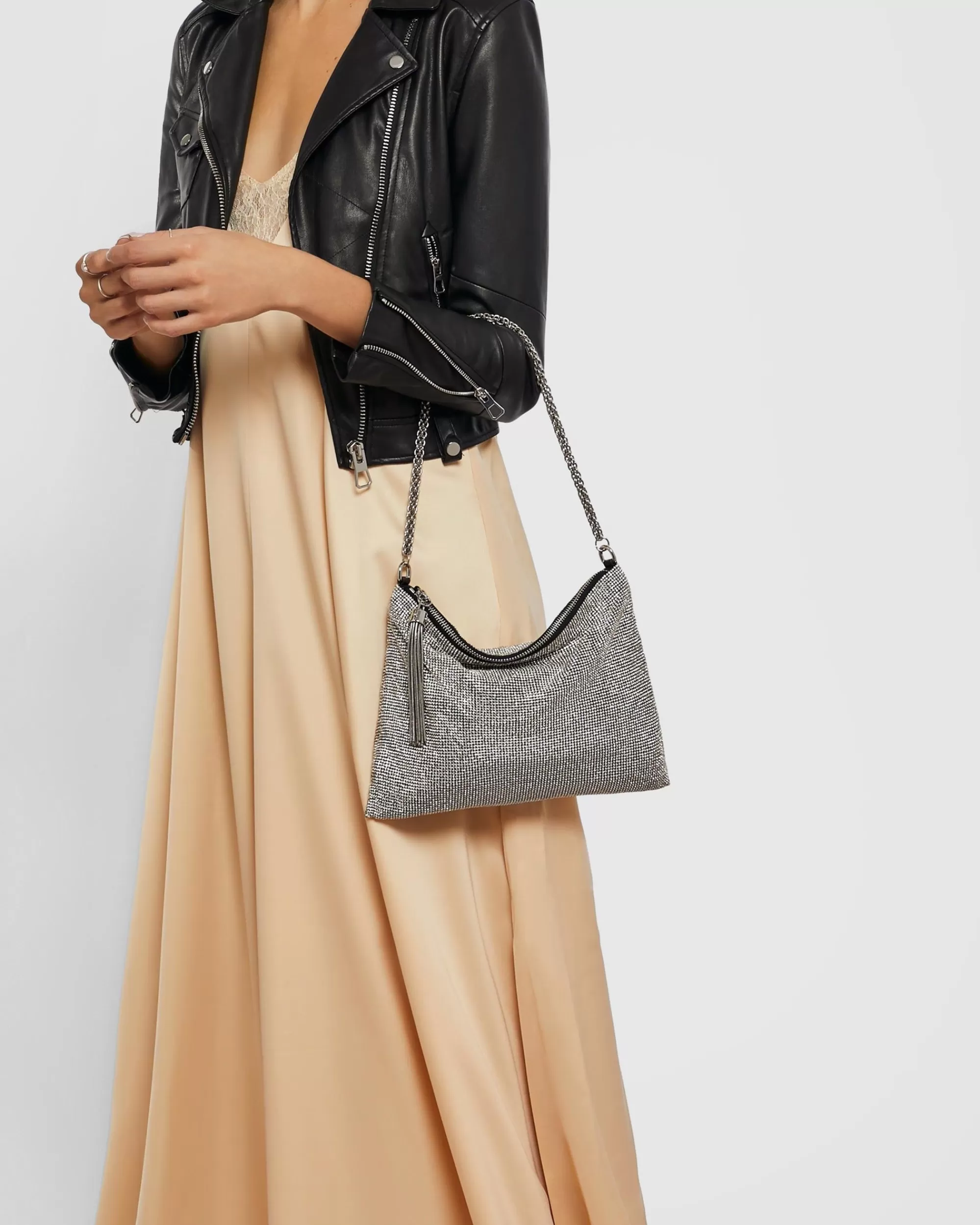 Aimee Kestenberg Satchels-Dance With Me Novelty Chain Shoulder Crystals