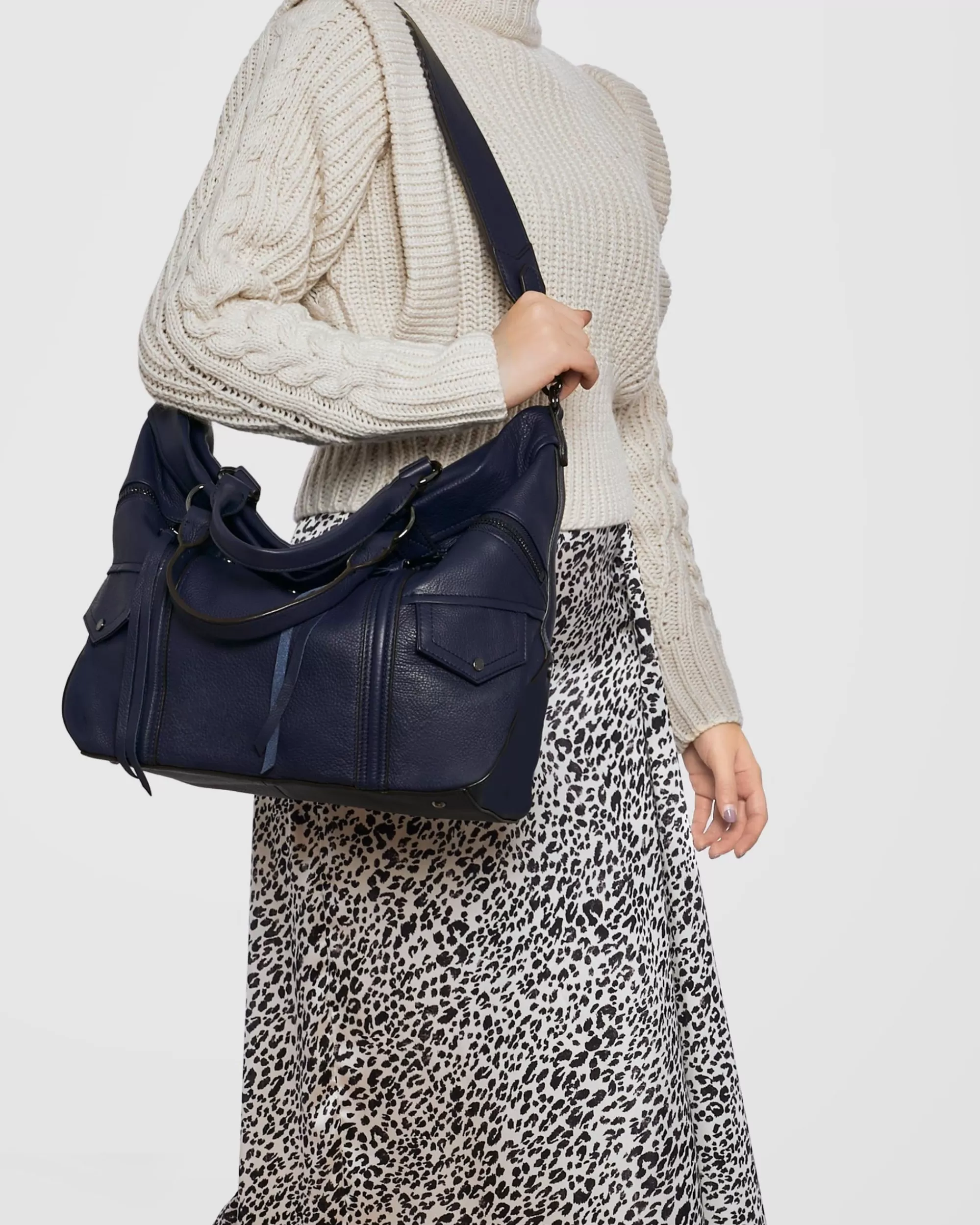Aimee Kestenberg Tote Bags-Fair Game Convertible Tote Navy