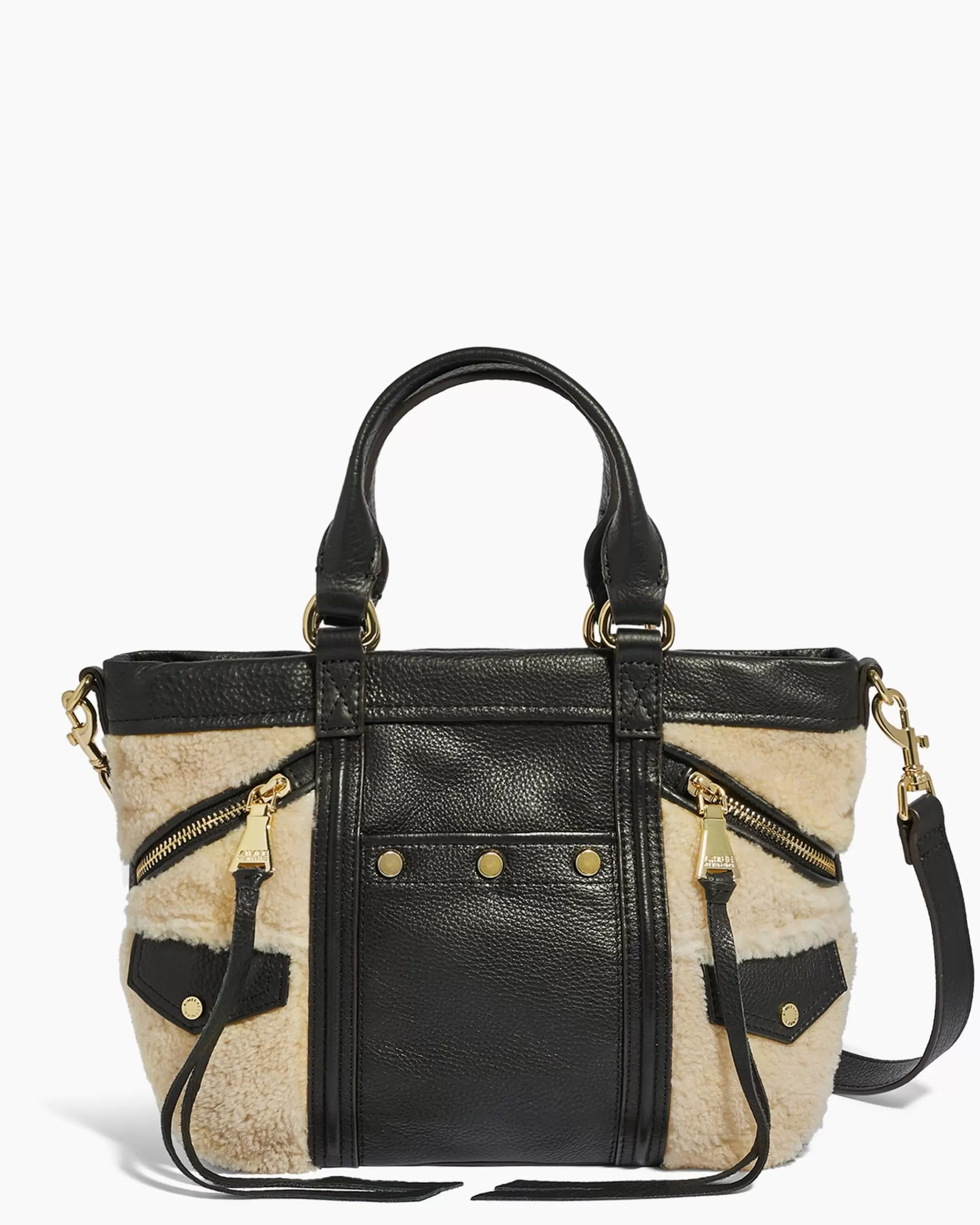 Aimee Kestenberg Tote Bags-Fair Game Novelty Mini Convertible Tote Shearling