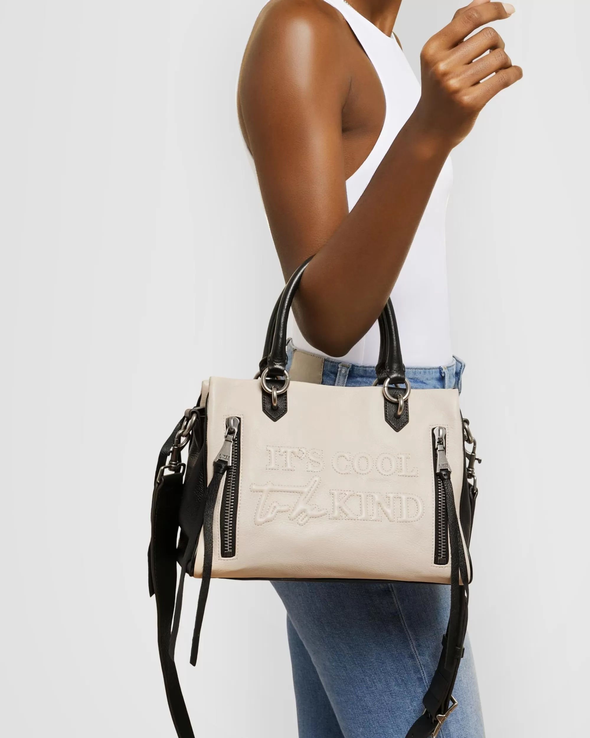 Aimee Kestenberg Satchels-Fairest Of Them All Triple Entry Satchel Sandy