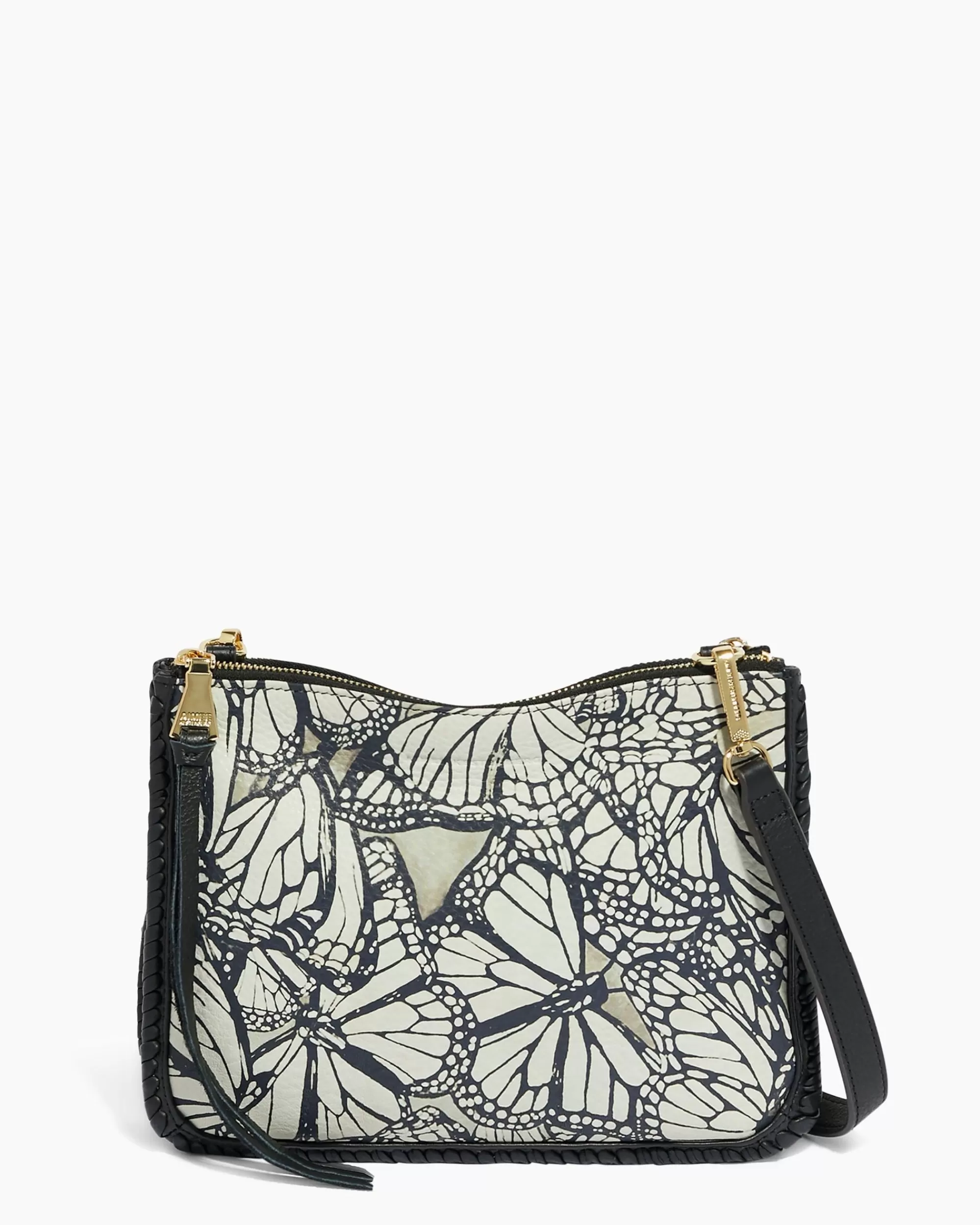 Aimee Kestenberg Crossbody Bags-Famous Double Top Zip Crossbody Butterfly Print