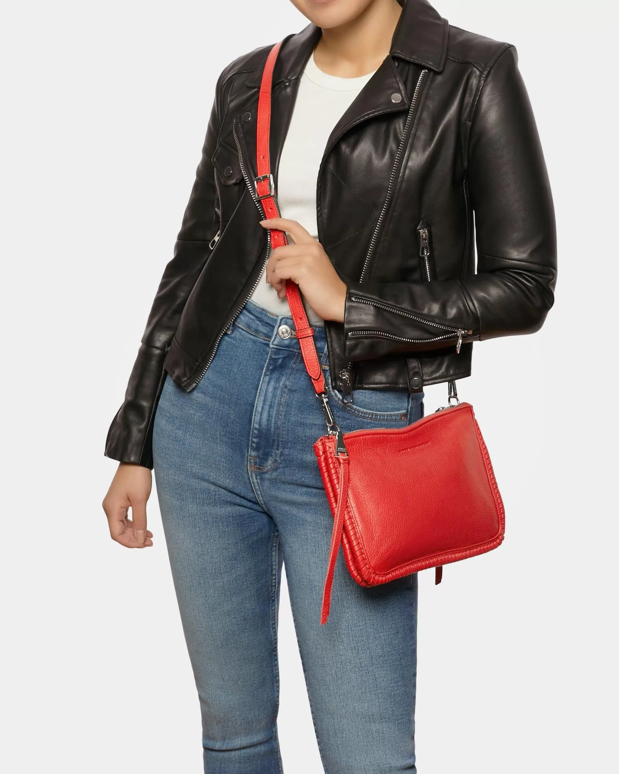 Aimee Kestenberg Crossbody Bags-Famous Double Top Zip Crossbody Firebird