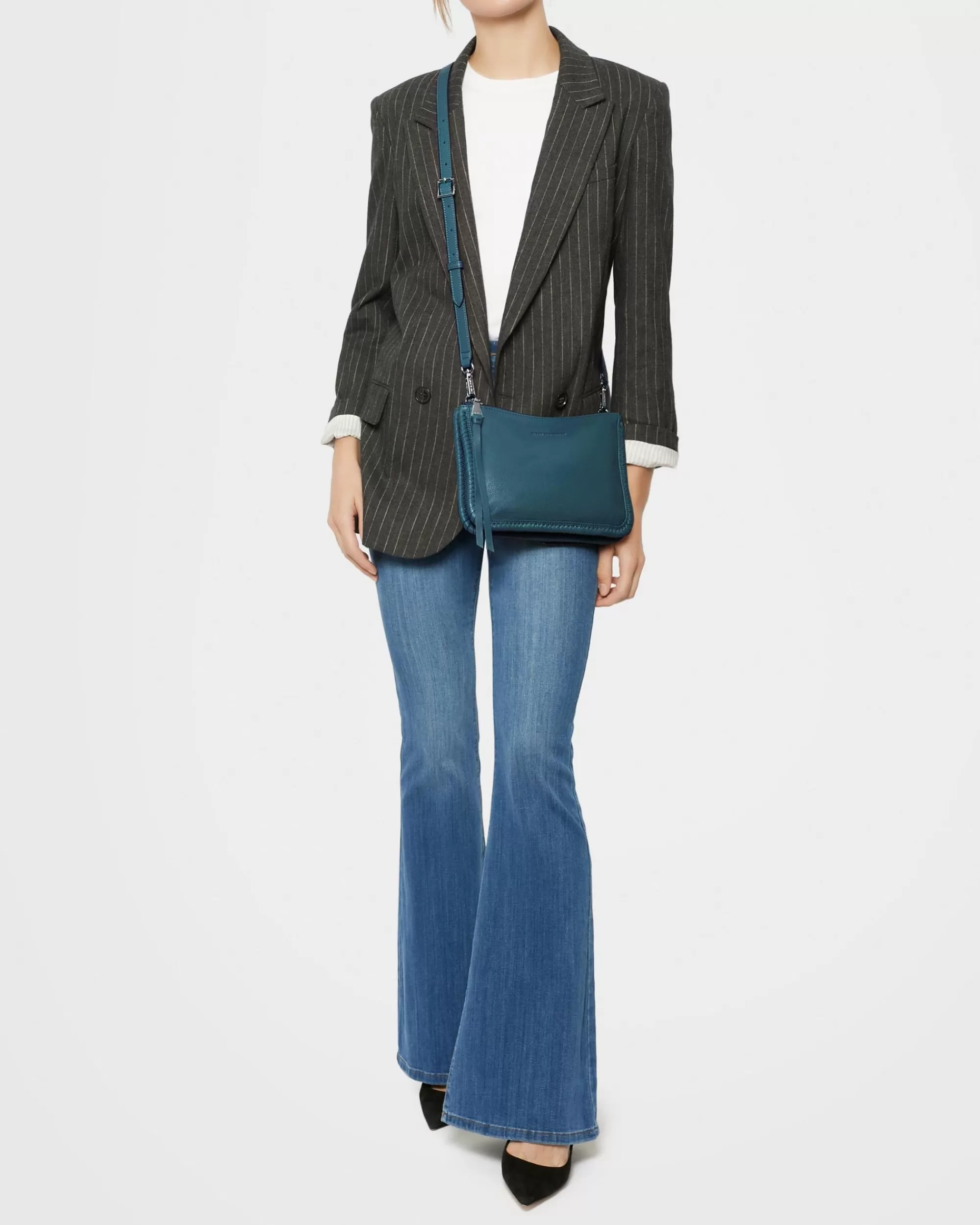 Aimee Kestenberg Crossbody Bags-Famous Double Top Zip Crossbody Teal