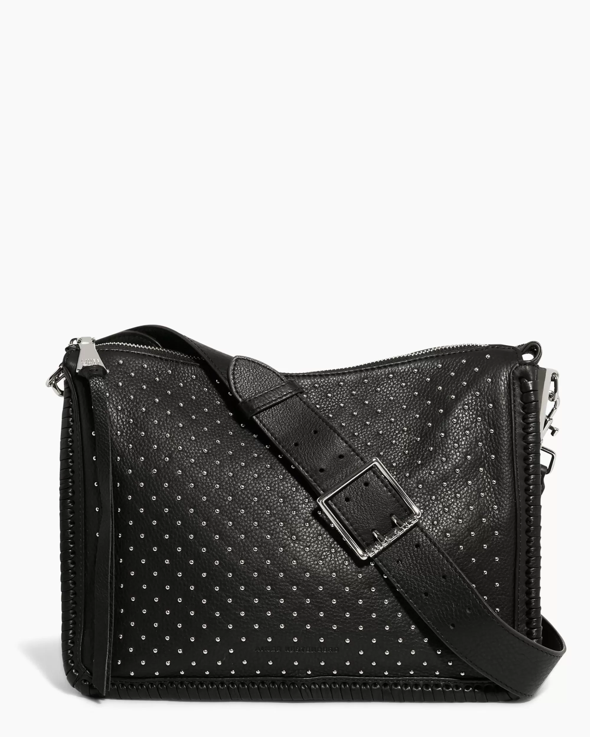Aimee Kestenberg Crossbody Bags-Famous Large Crossbody Black With Shiny Silver Studs