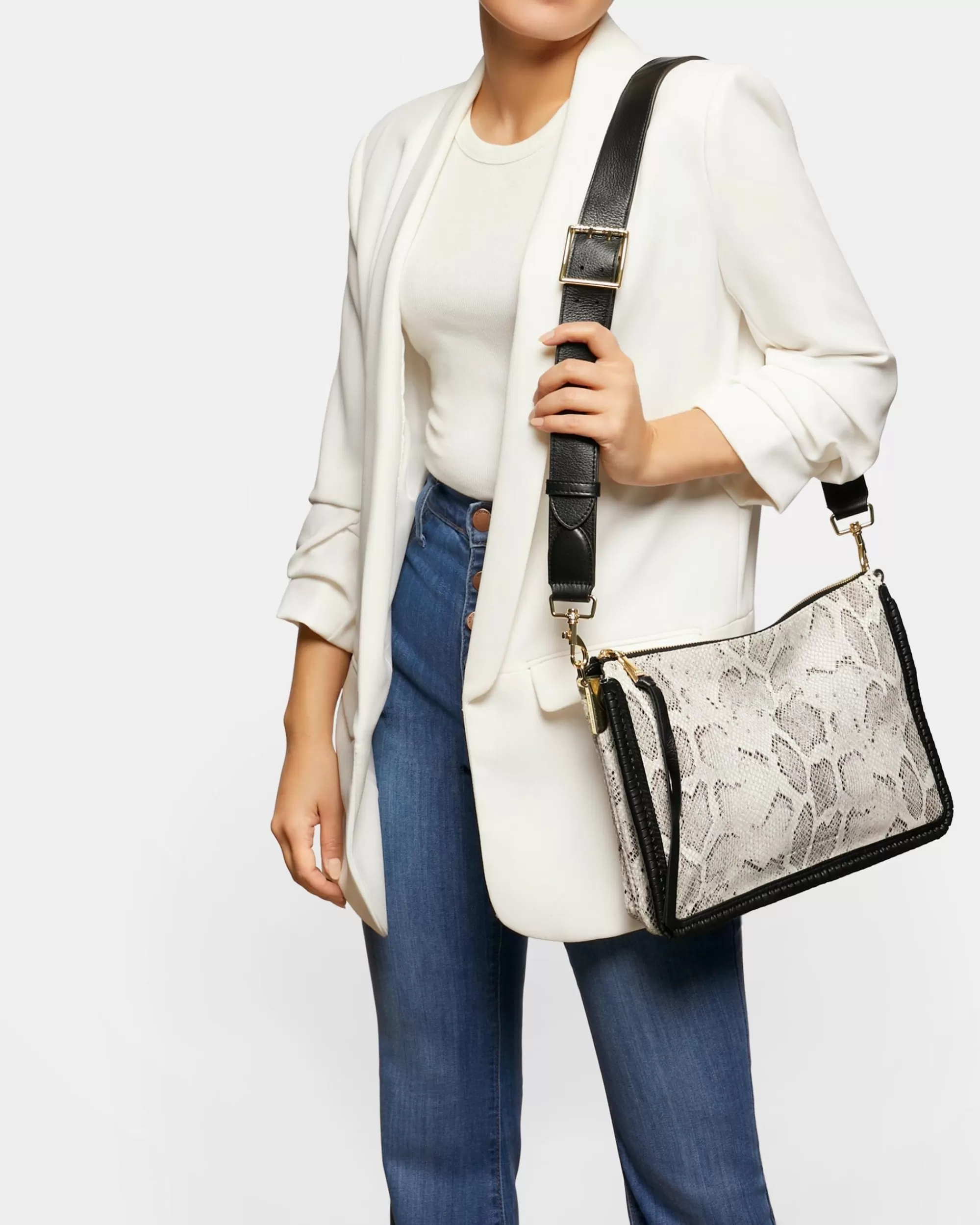 Aimee Kestenberg Crossbody Bags-Famous Large Crossbody Almond Snake