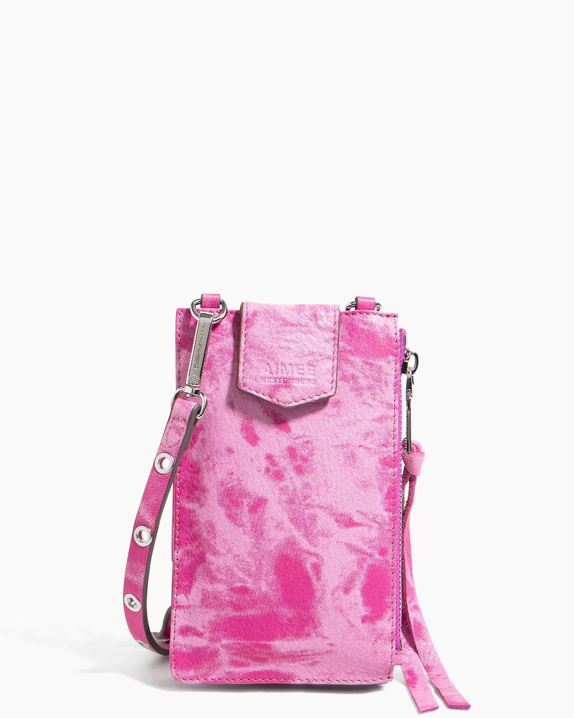 Aimee Kestenberg Crossbody Bags-Getaway Phone Crossbody Pink Tie Dye
