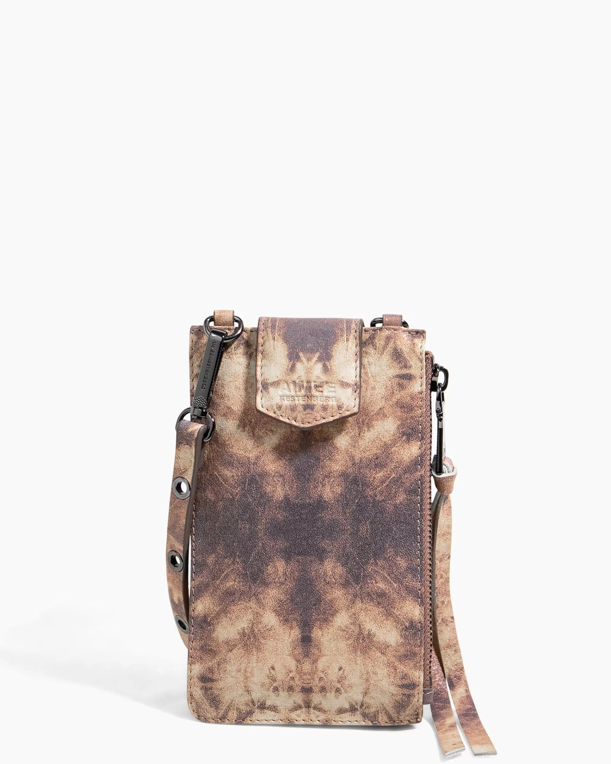 Aimee Kestenberg Crossbody Bags-Getaway Phone Crossbody Brown Tie Dye