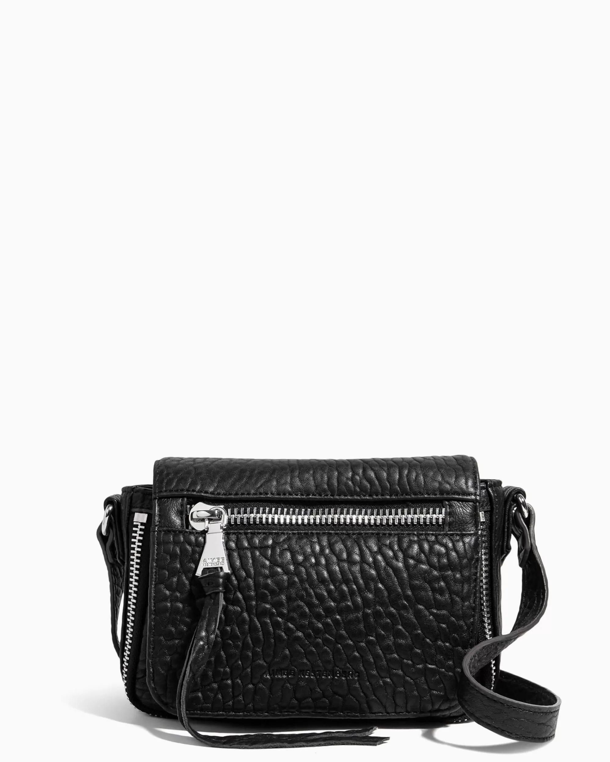 Aimee Kestenberg Crossbody Bags-Good Times Mini Crossbody Black Bubble Lamb