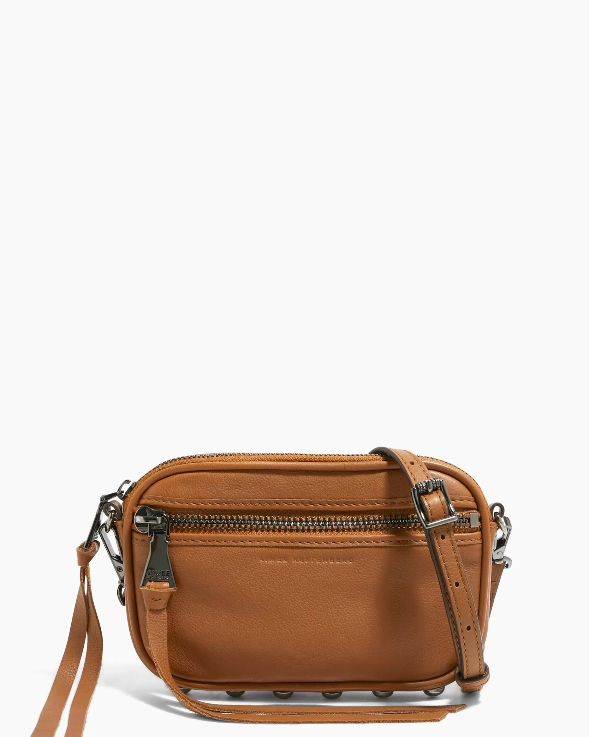 Aimee Kestenberg Crossbody Bags-Lets Ride Mini Crossbody Chestnut Brown With Gunmetal