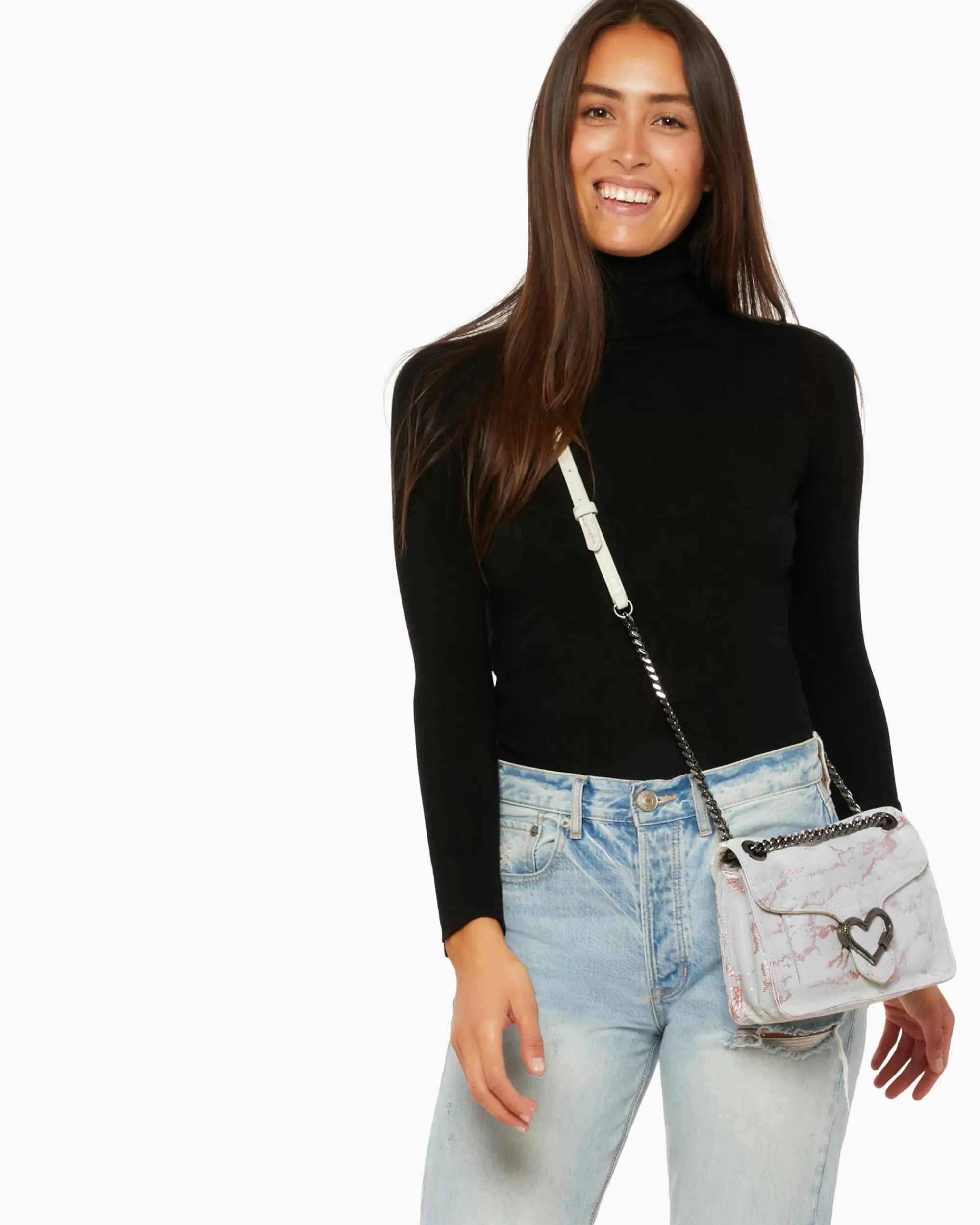 Aimee Kestenberg Shoulder Bags-Lovers Lane Convertible Shoulder Rose Gold Marble
