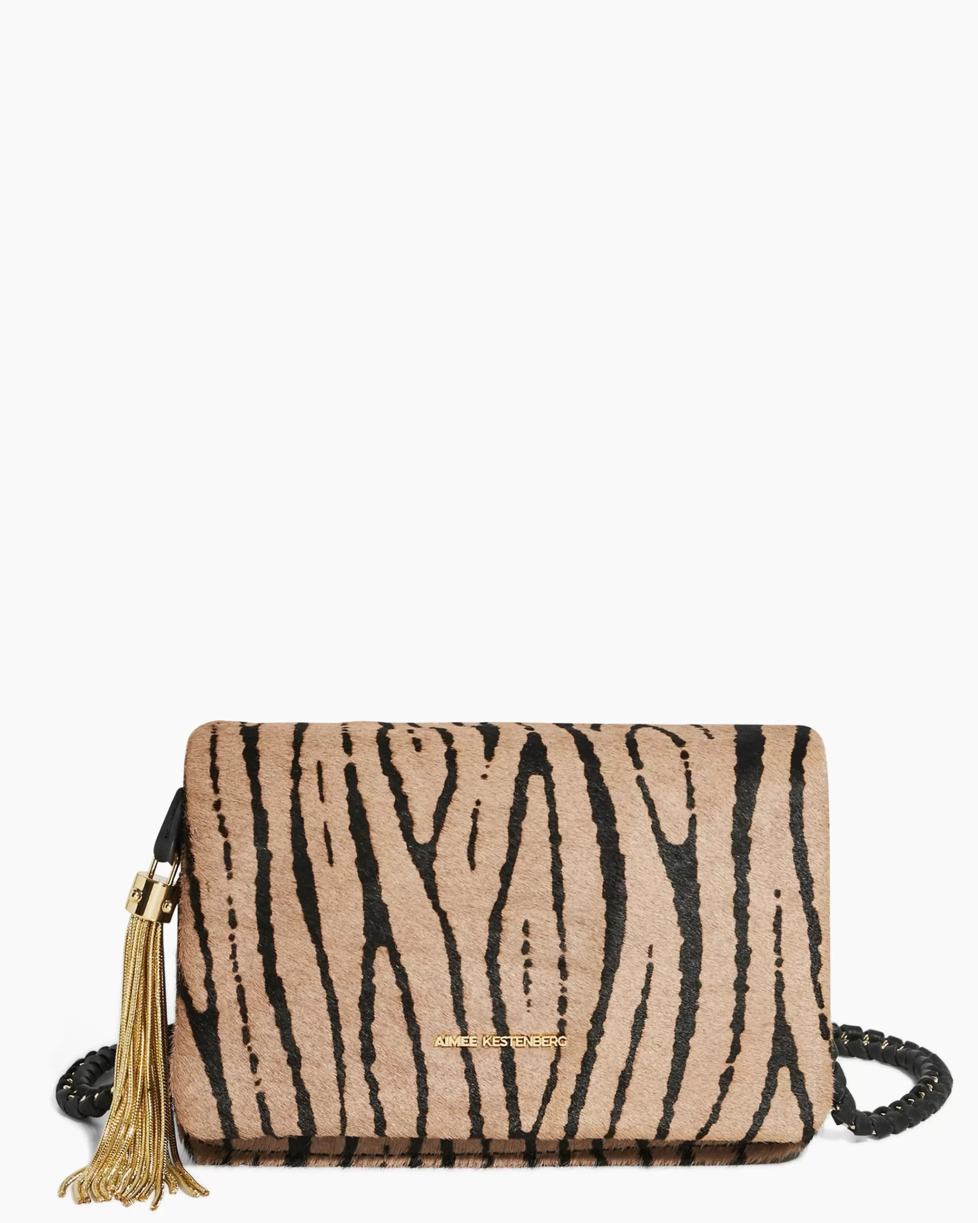 Aimee Kestenberg Crossbody Bags-Madison Convertible Chain Crossbody Tiger Haircalf