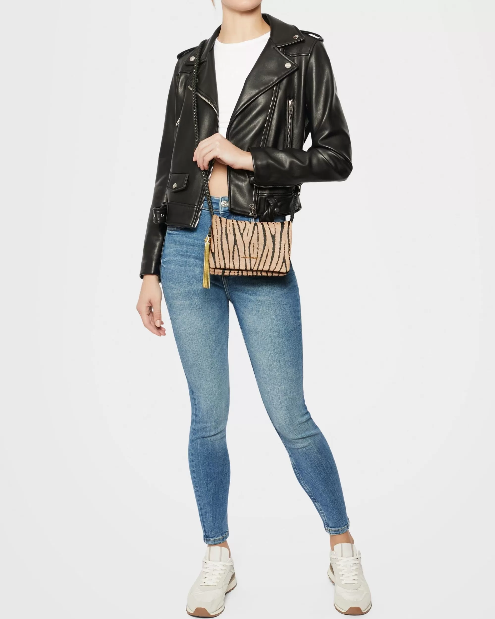 Aimee Kestenberg Crossbody Bags-Madison Convertible Chain Crossbody Tiger Haircalf