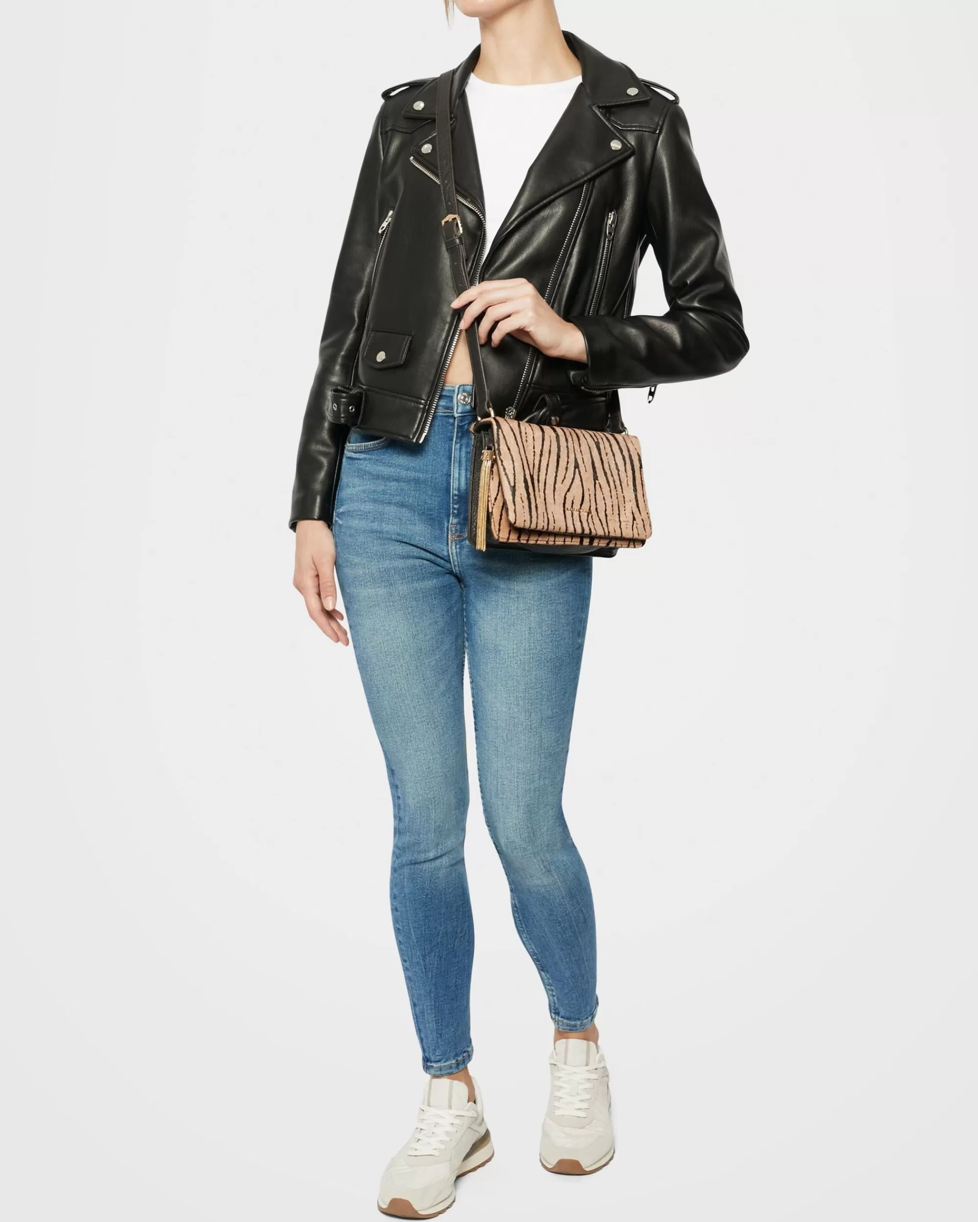 Aimee Kestenberg Satchels-Madison Medium Shoulder Tiger Haircalf