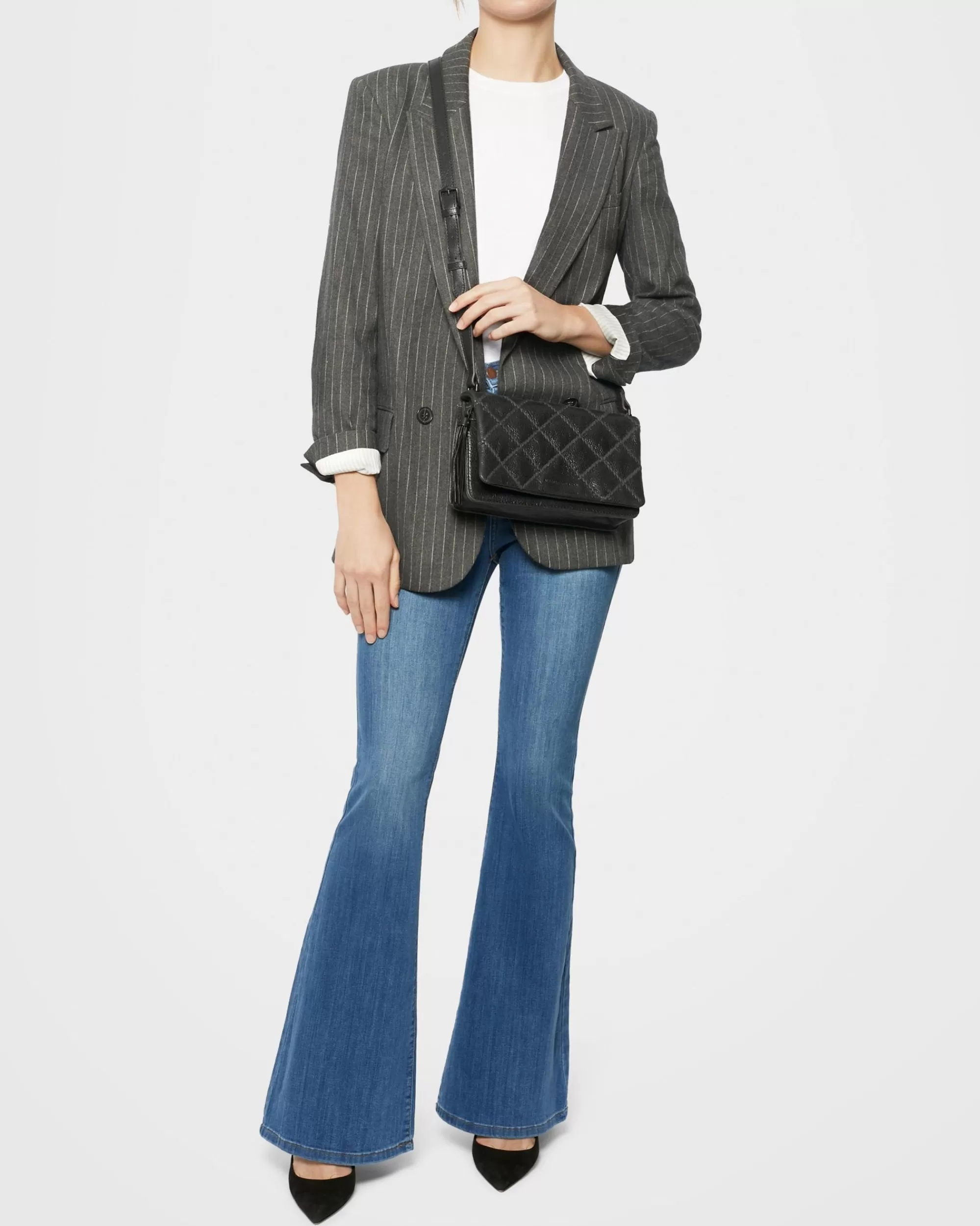 Aimee Kestenberg Satchels-Madison Medium Shoulder Black Vintage
