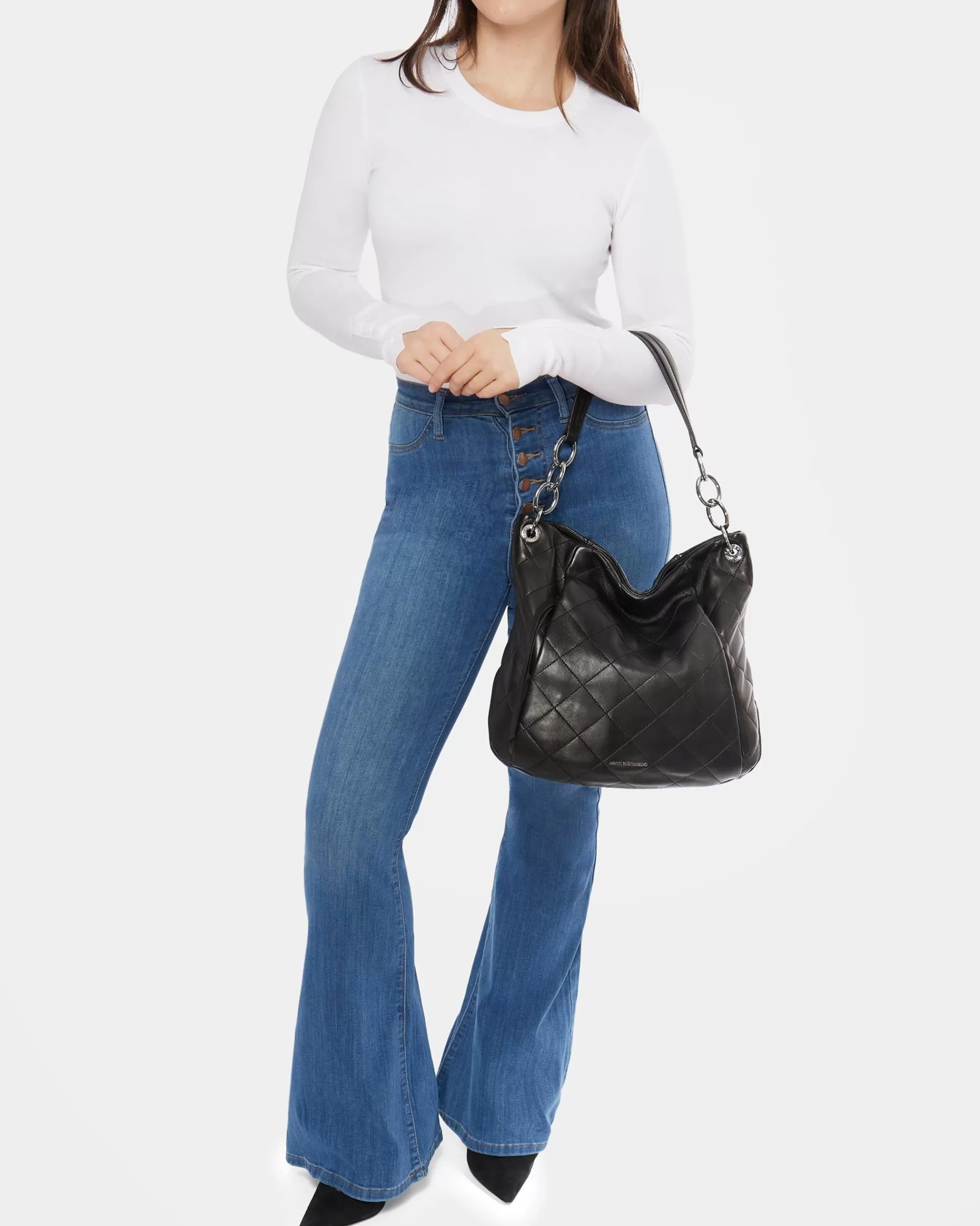 Aimee Kestenberg Shoulder Bags-Maven Quilted Shoulder Black