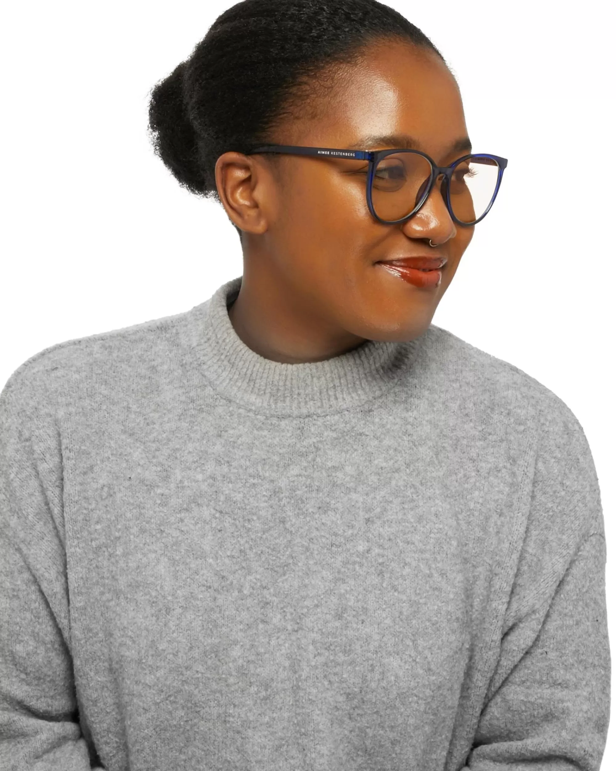 Aimee Kestenberg Eyewear-Mercer-Blue Light Crystal Navy