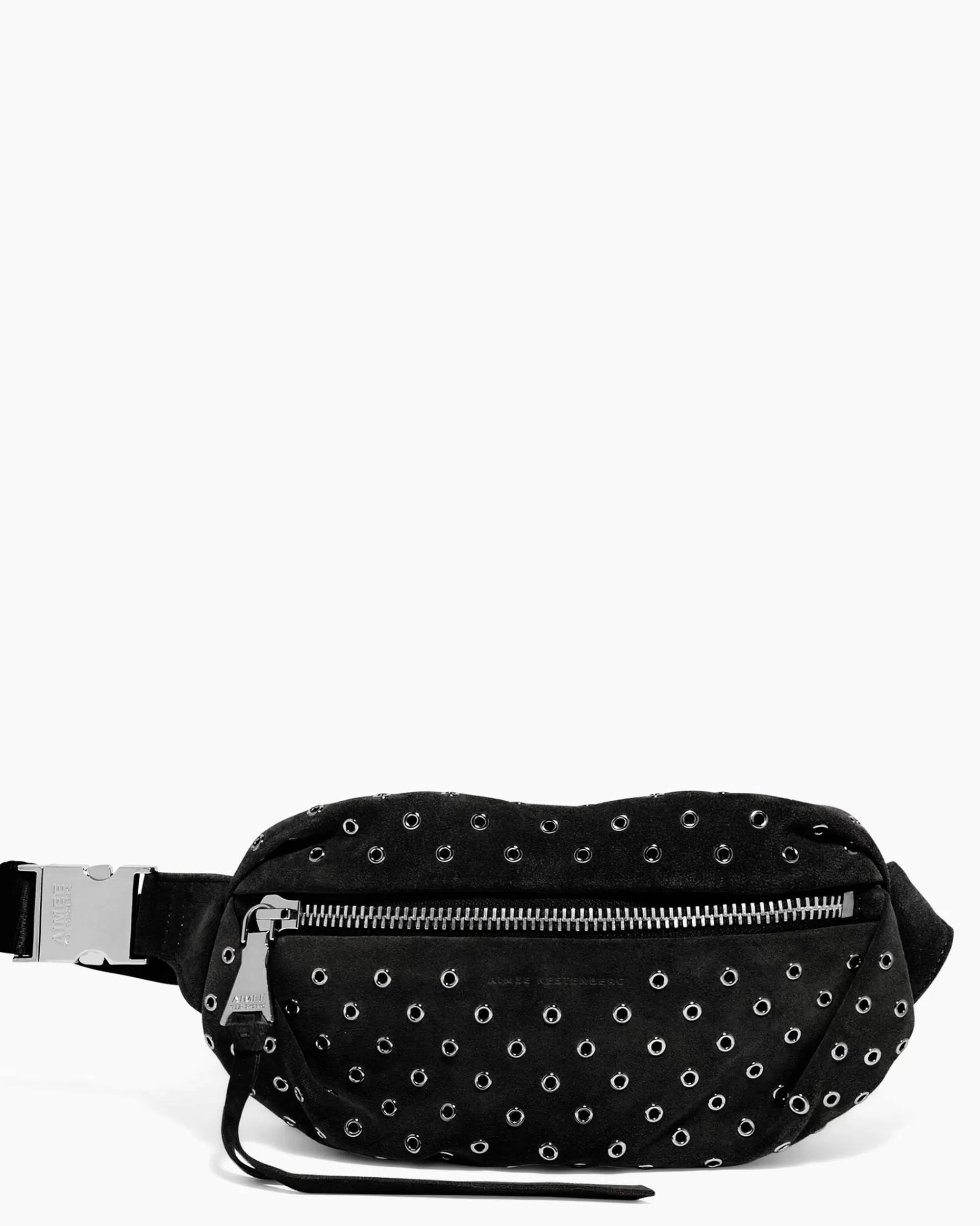 Aimee Kestenberg Bum Bags & Belt Bags-Milan Bum Bag With Eyelets Black With Eyelets