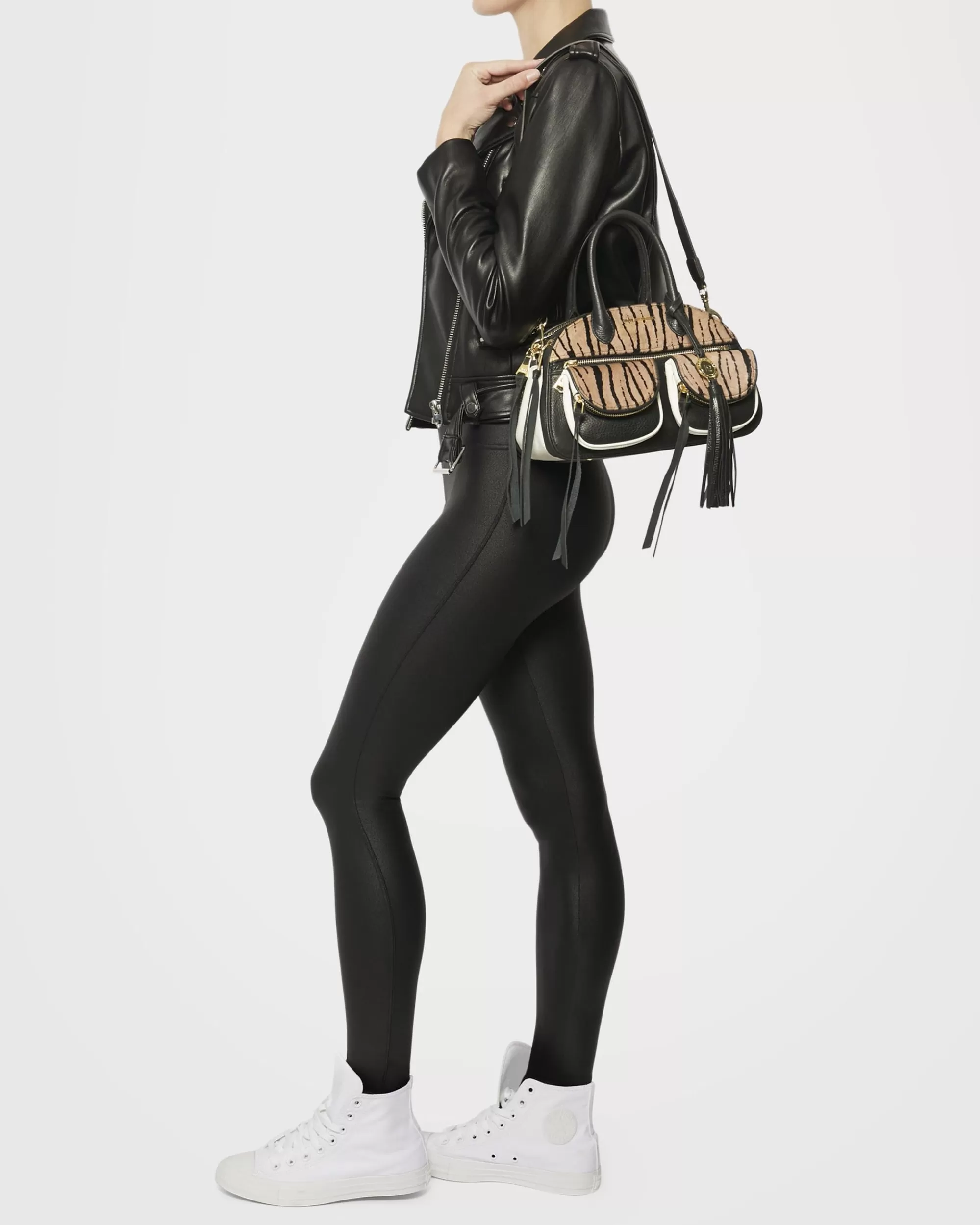 Aimee Kestenberg Satchels-Mini Lucy Satchel Tiger Haircalf