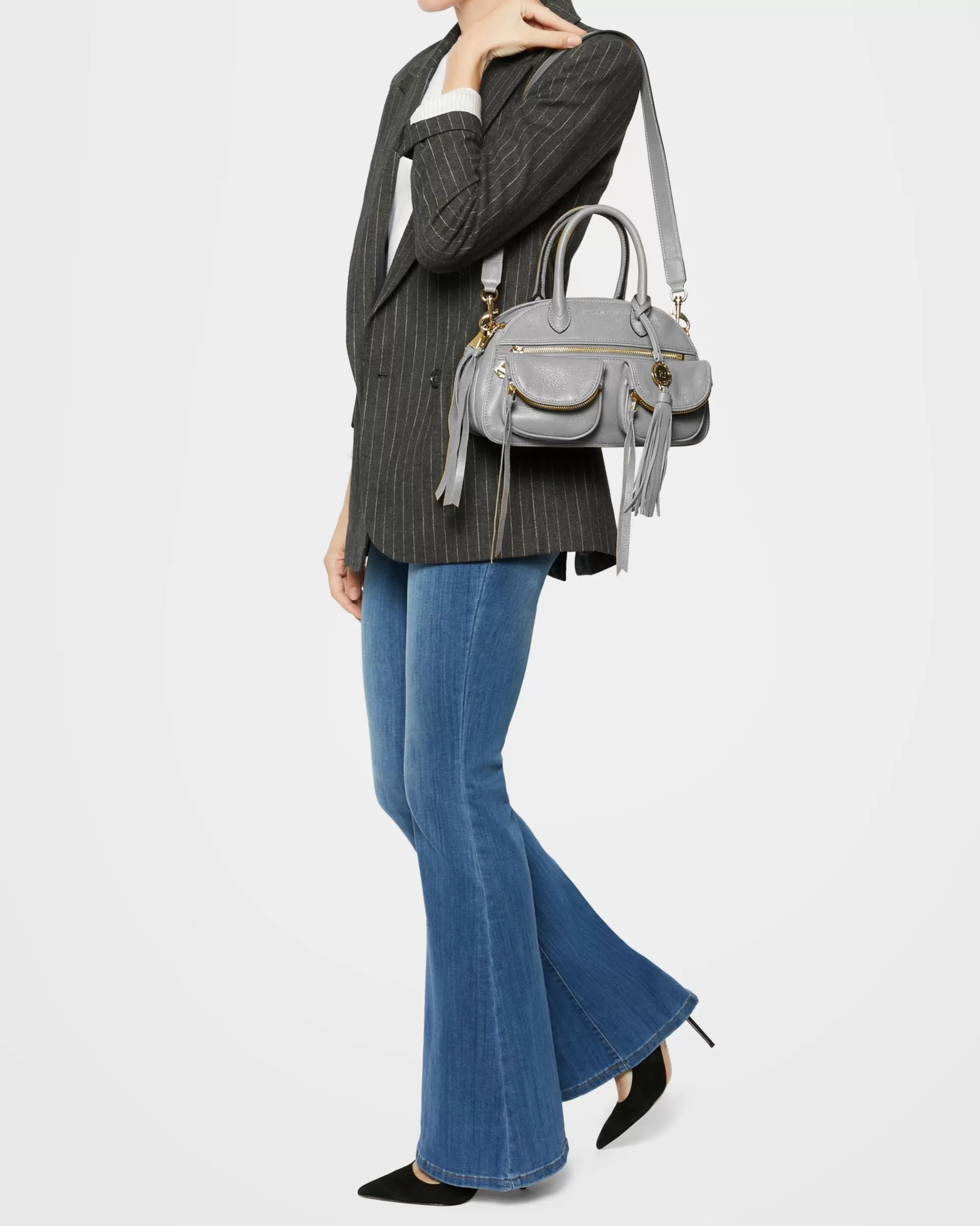 Aimee Kestenberg Satchels-Mini Lucy Satchel Cool Grey