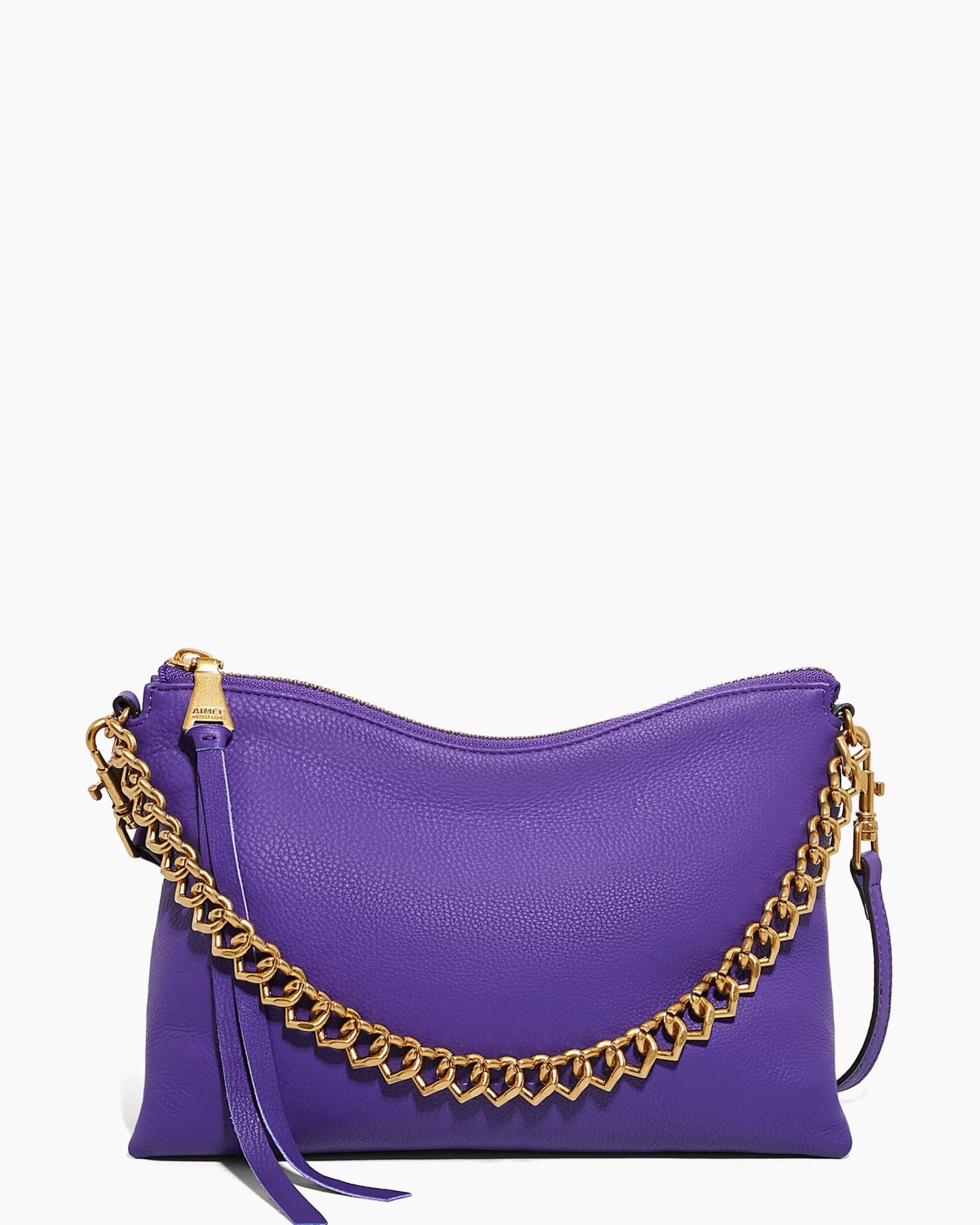 Aimee Kestenberg Crossbody Bags-Mystro Heart Chain Convertible Crossbody Violet With 14K Yellow Gold