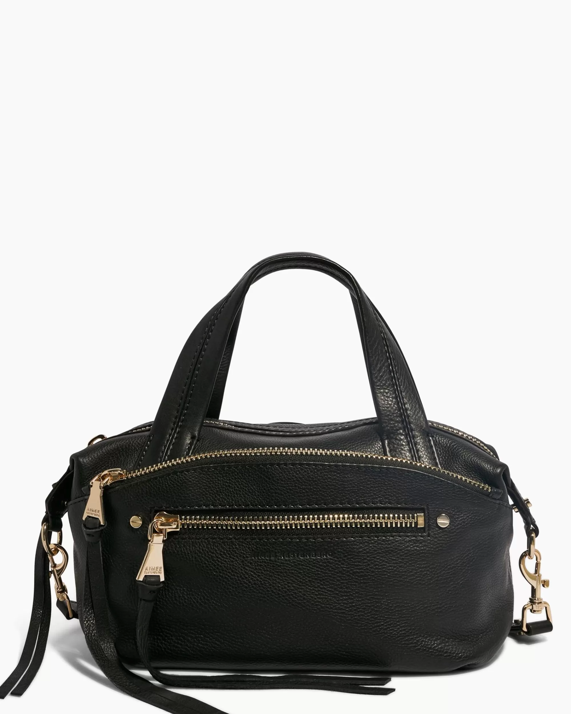 Aimee Kestenberg Satchels-Night Is Young Mini Crossbody Satchel Black With Light Gold