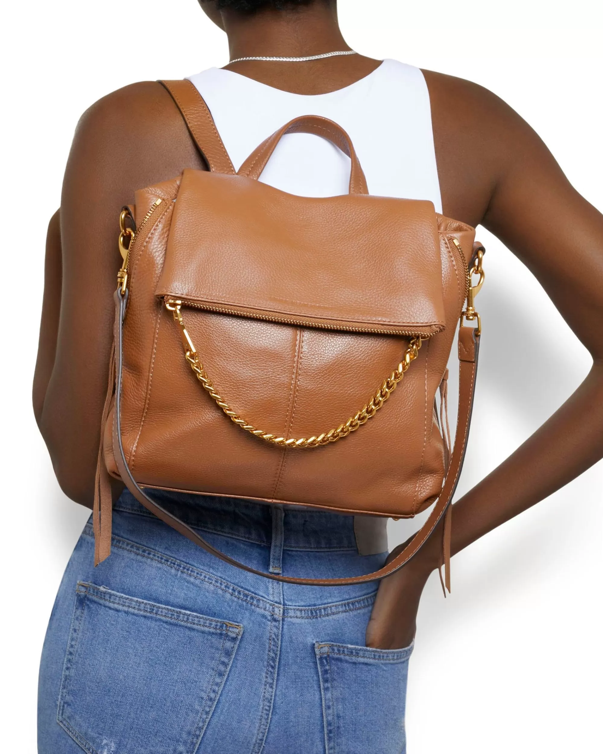 Aimee Kestenberg Backpacks-No B.S. Convertible Backpack Chestnut Brown