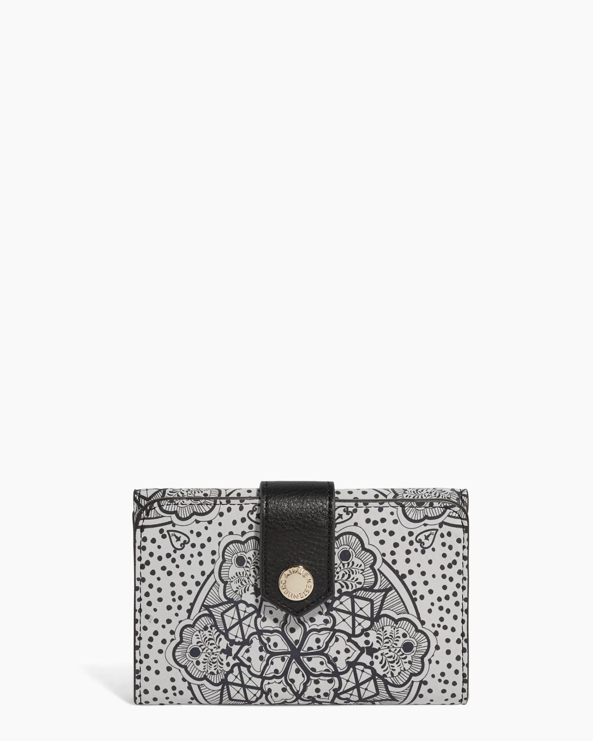Aimee Kestenberg Wallets-Self Love Trifold Wallet Black White Ceramic