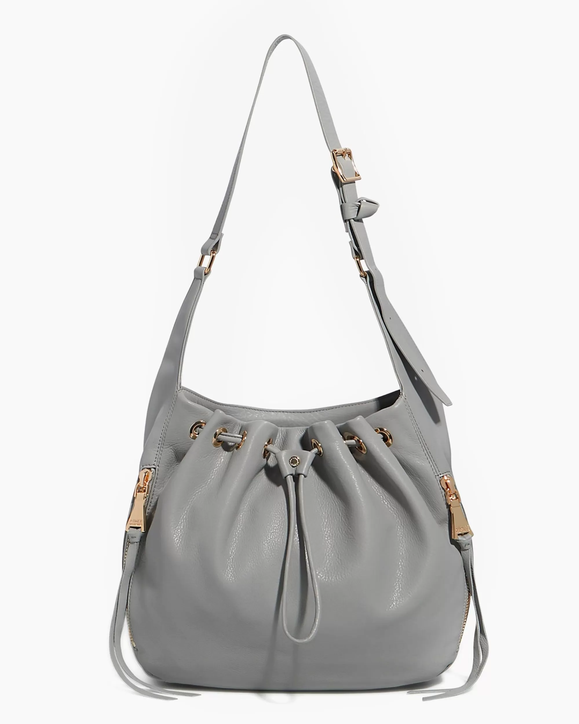 Aimee Kestenberg Shoulder Bags-Serene Drawstring Shoulder Cool Grey